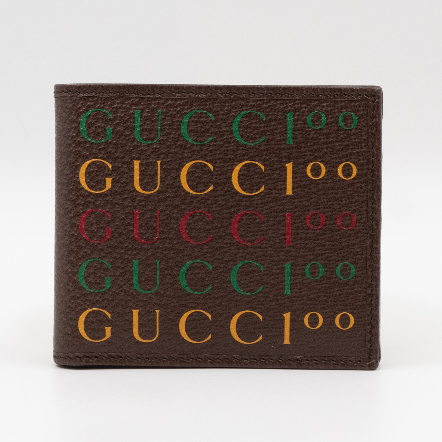 Gucci 100 Bi-Fold Wallet Brown Leather