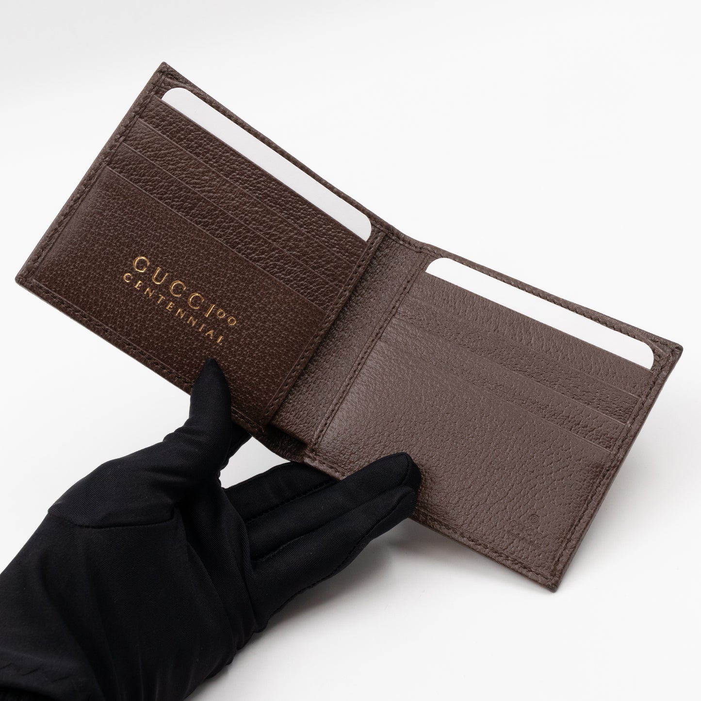Gucci 100 Bi-Fold Wallet Brown Leather