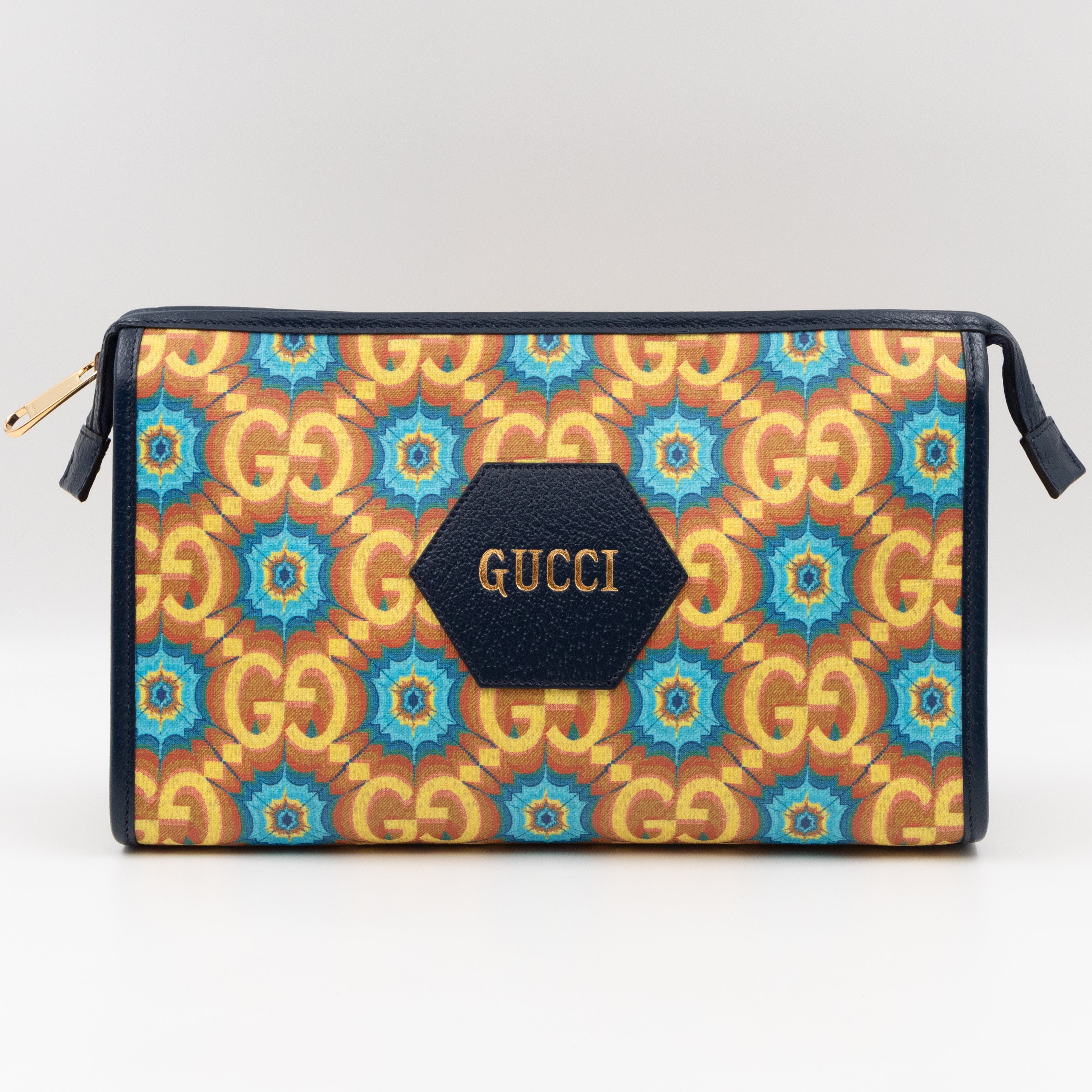 Gucci 100 Pouch Supreme Kaleidoscope Calfskin Leather