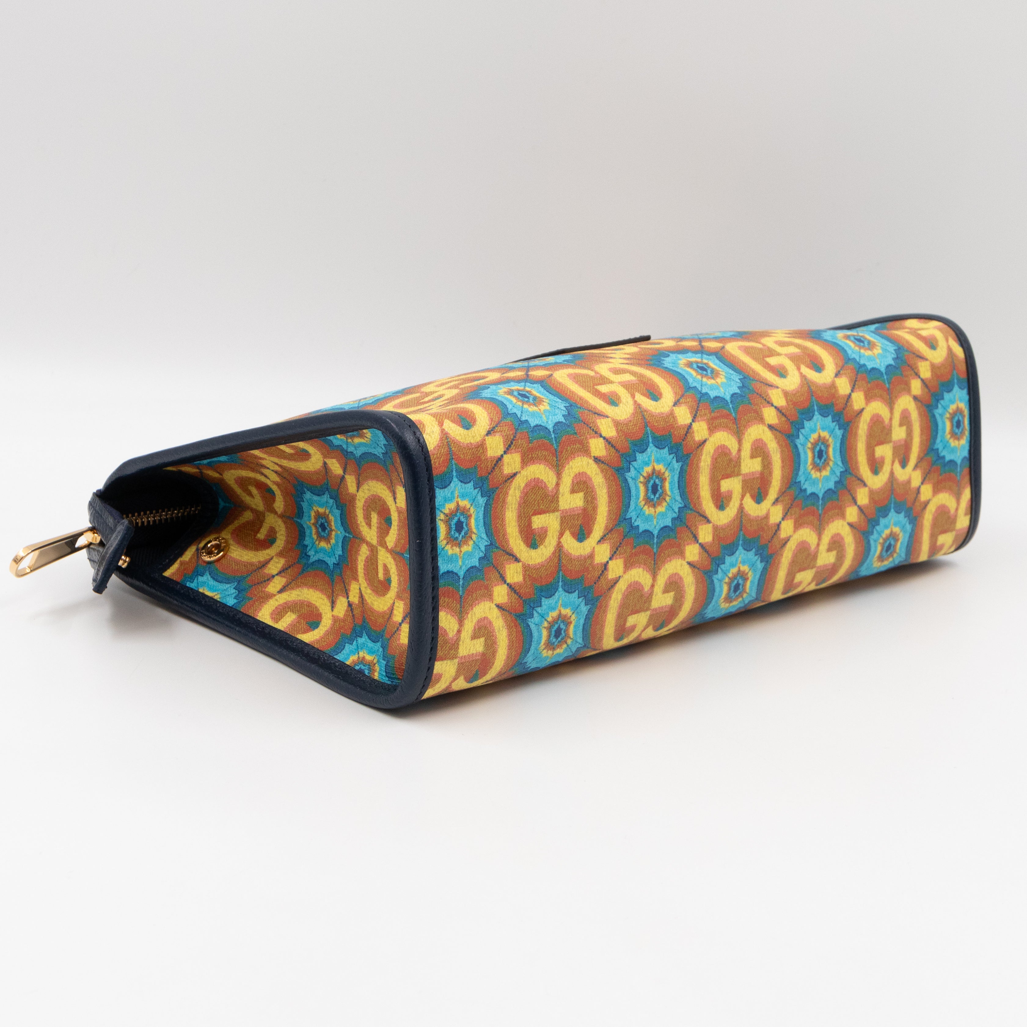 Gucci 100 Pouch Supreme Kaleidoscope Calfskin Leather