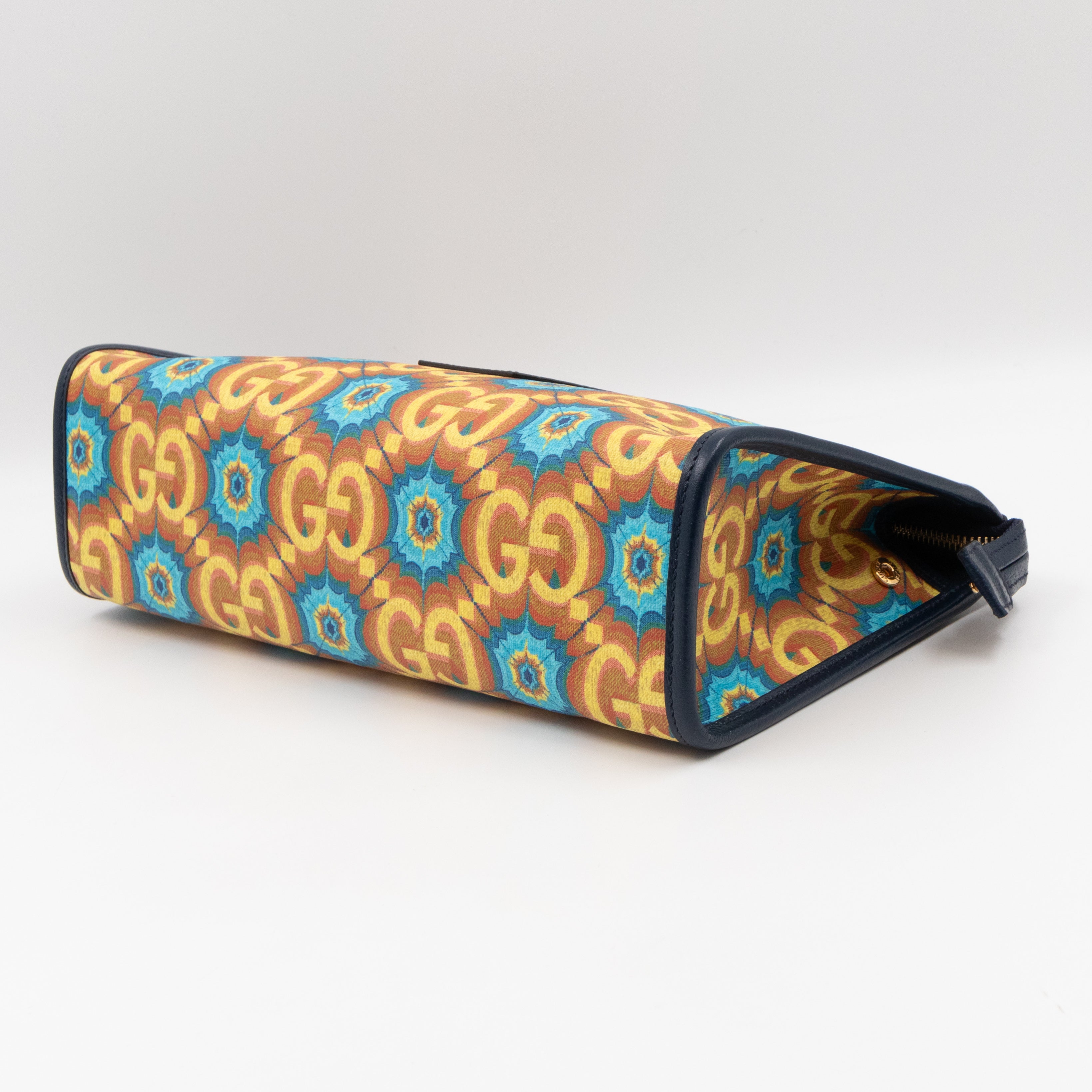 Gucci 100 Pouch Supreme Kaleidoscope Calfskin Leather