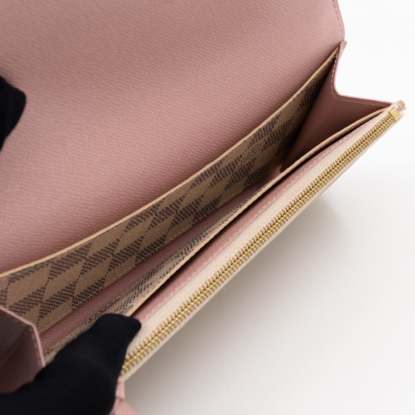 Emilie Wallet Damier Azur Rose Ballerine