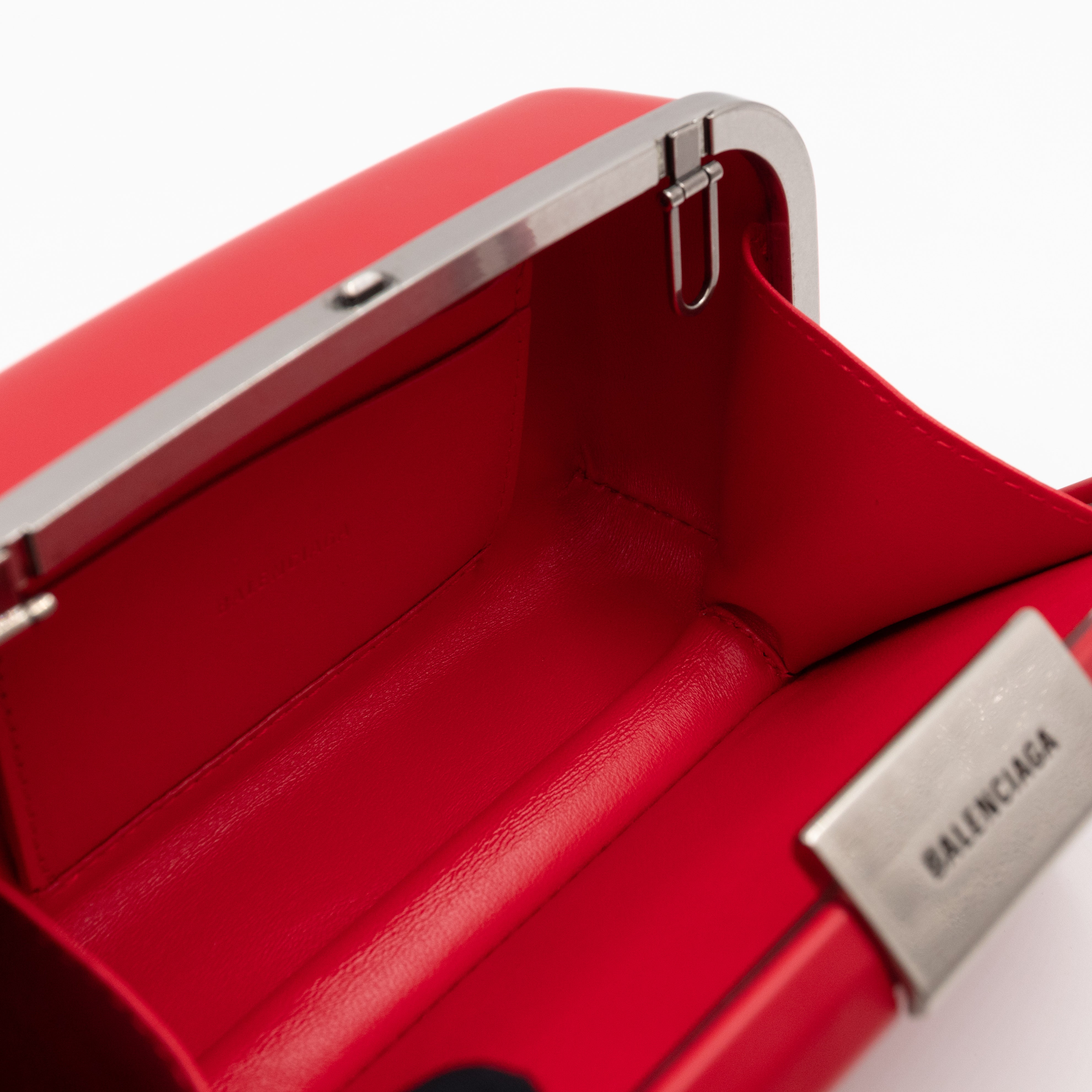 Logo Lunch Box Bag Red Resin & Leather
