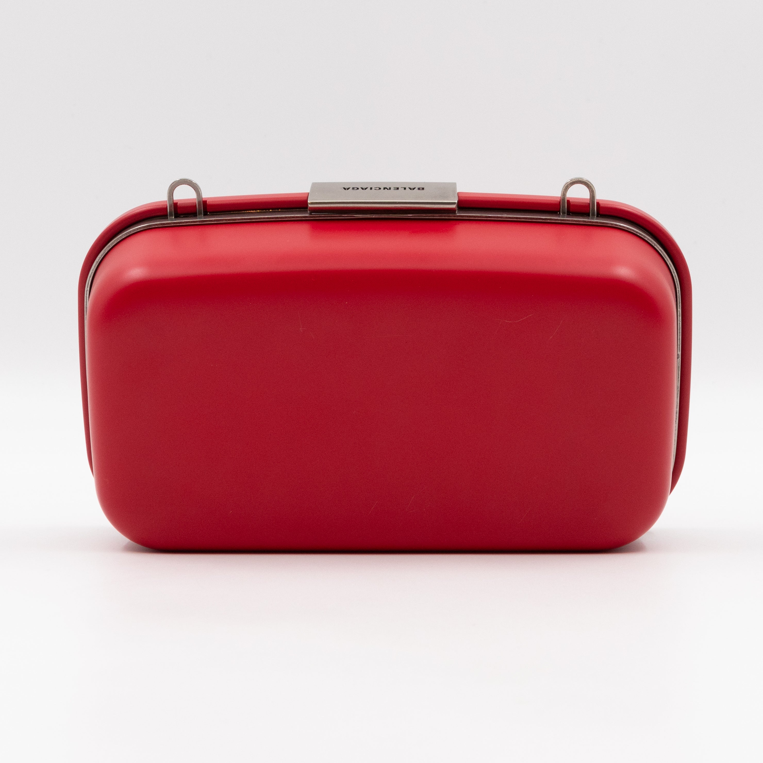 Logo Lunch Box Bag Red Resin & Leather