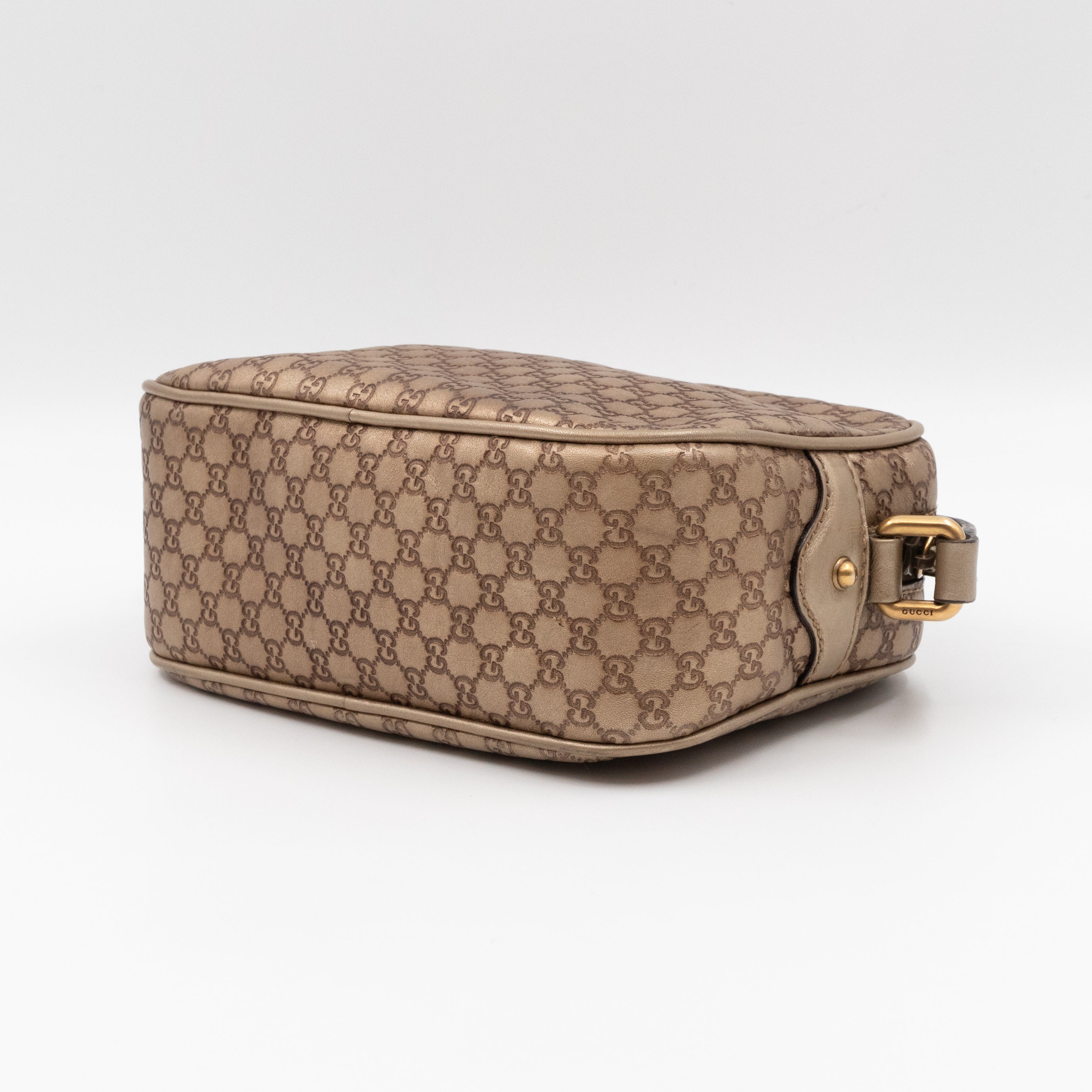 Sunshine Disco Crossbody Bag Micro Guccissima Champagne