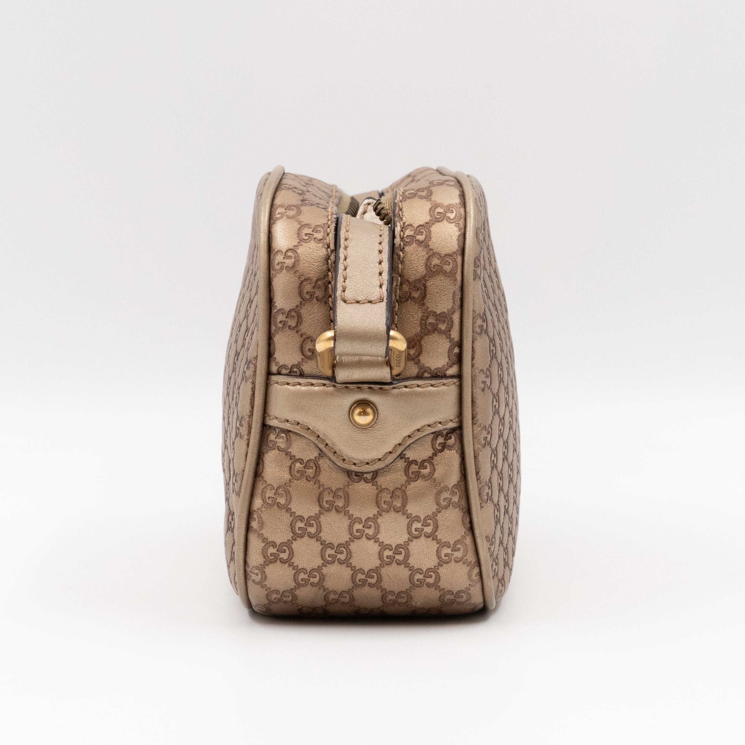 Sunshine Disco Crossbody Bag Micro Guccissima Champagne