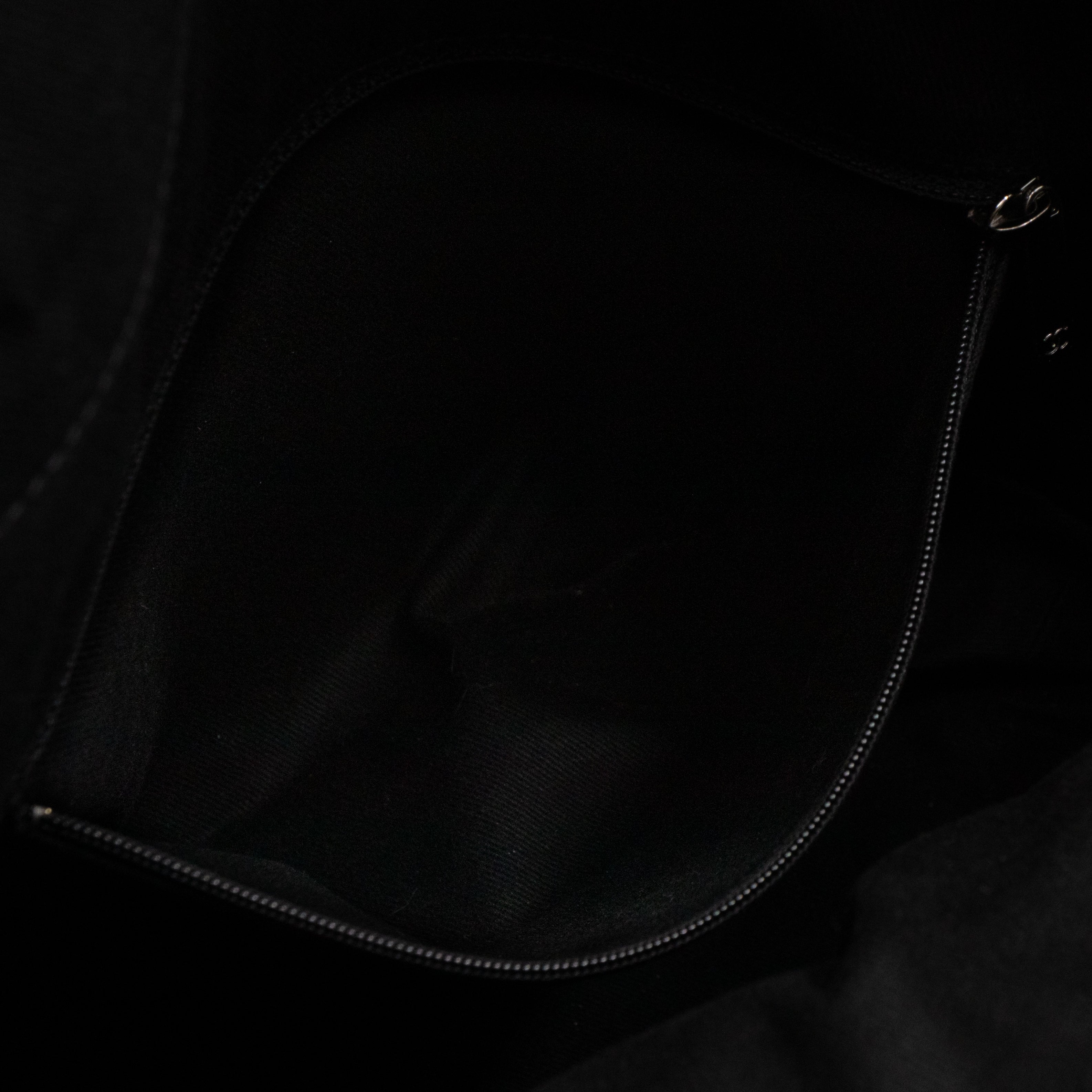 Lady Braid Shopping Tote Black Leather