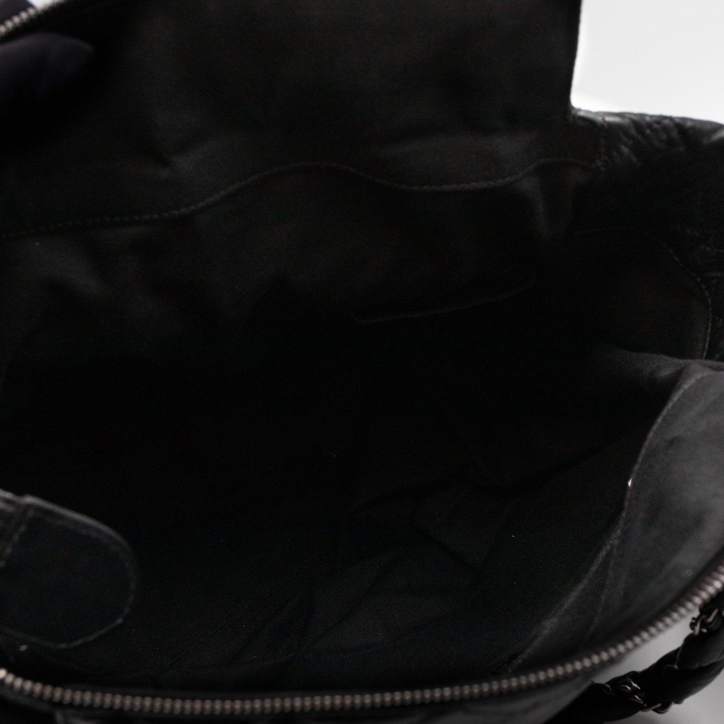 Lady Braid Shopping Tote Black Leather