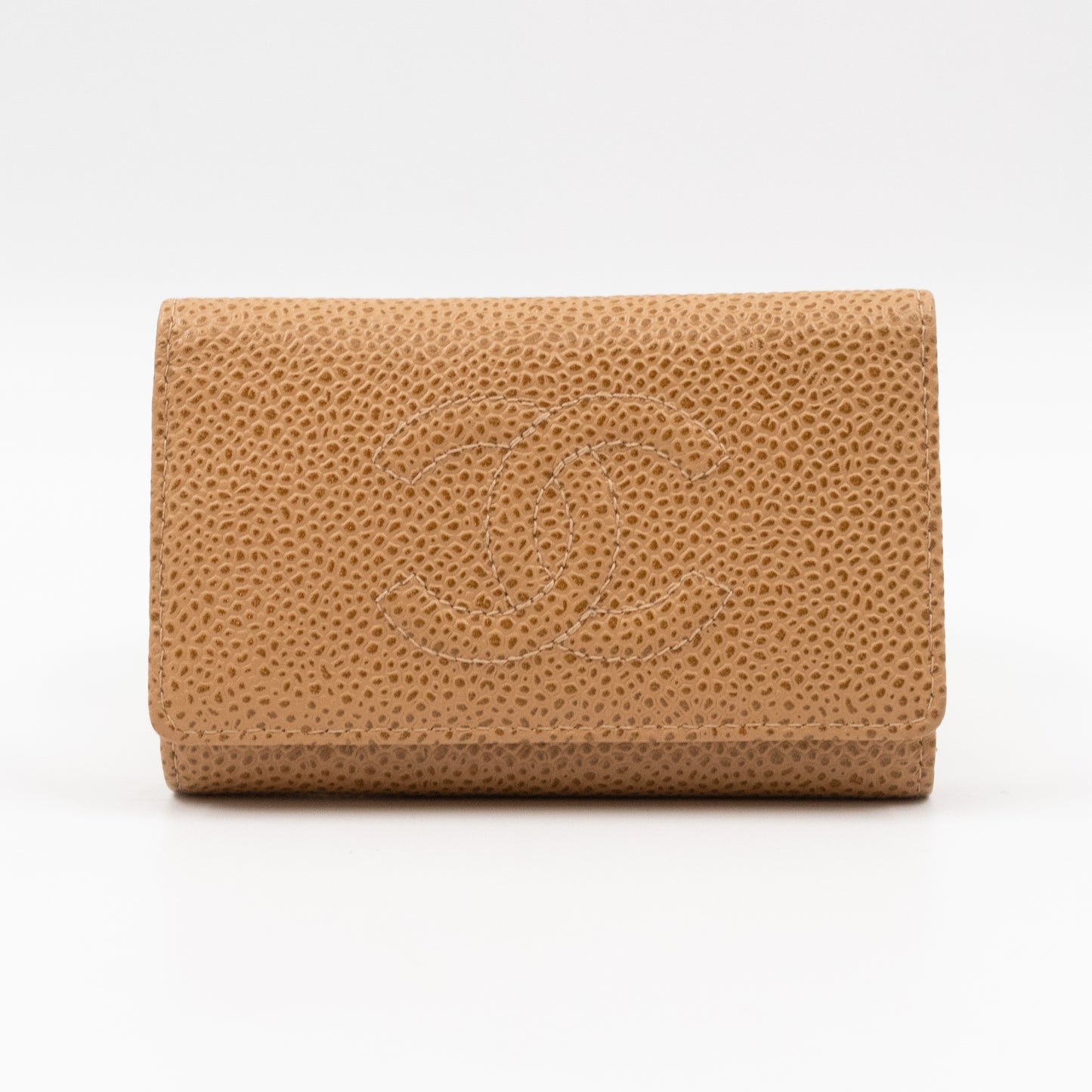 Timeless 6 Ring Key Case Camel Caviar