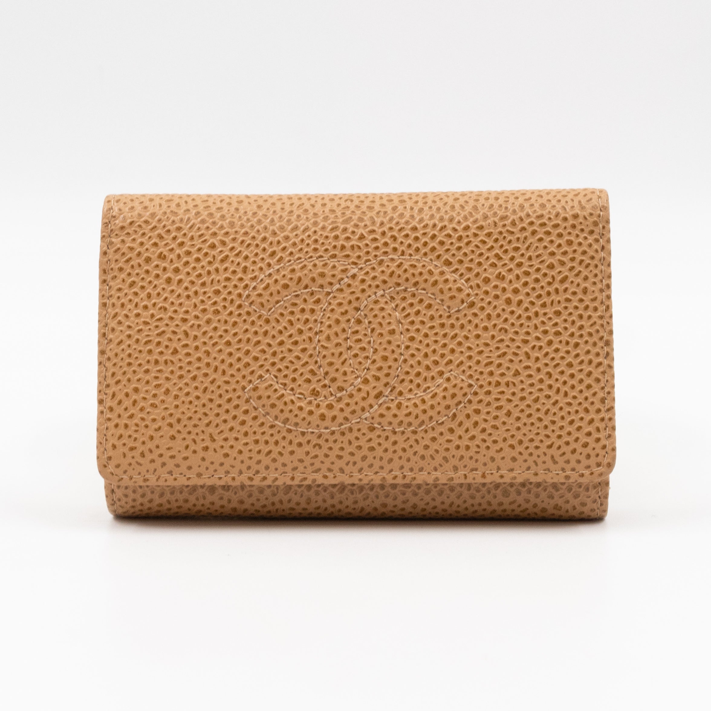 Timeless 6 Ring Key Case Camel Caviar