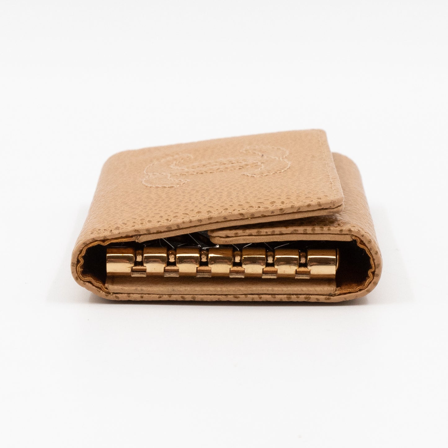 Timeless 6 Ring Key Case Camel Caviar