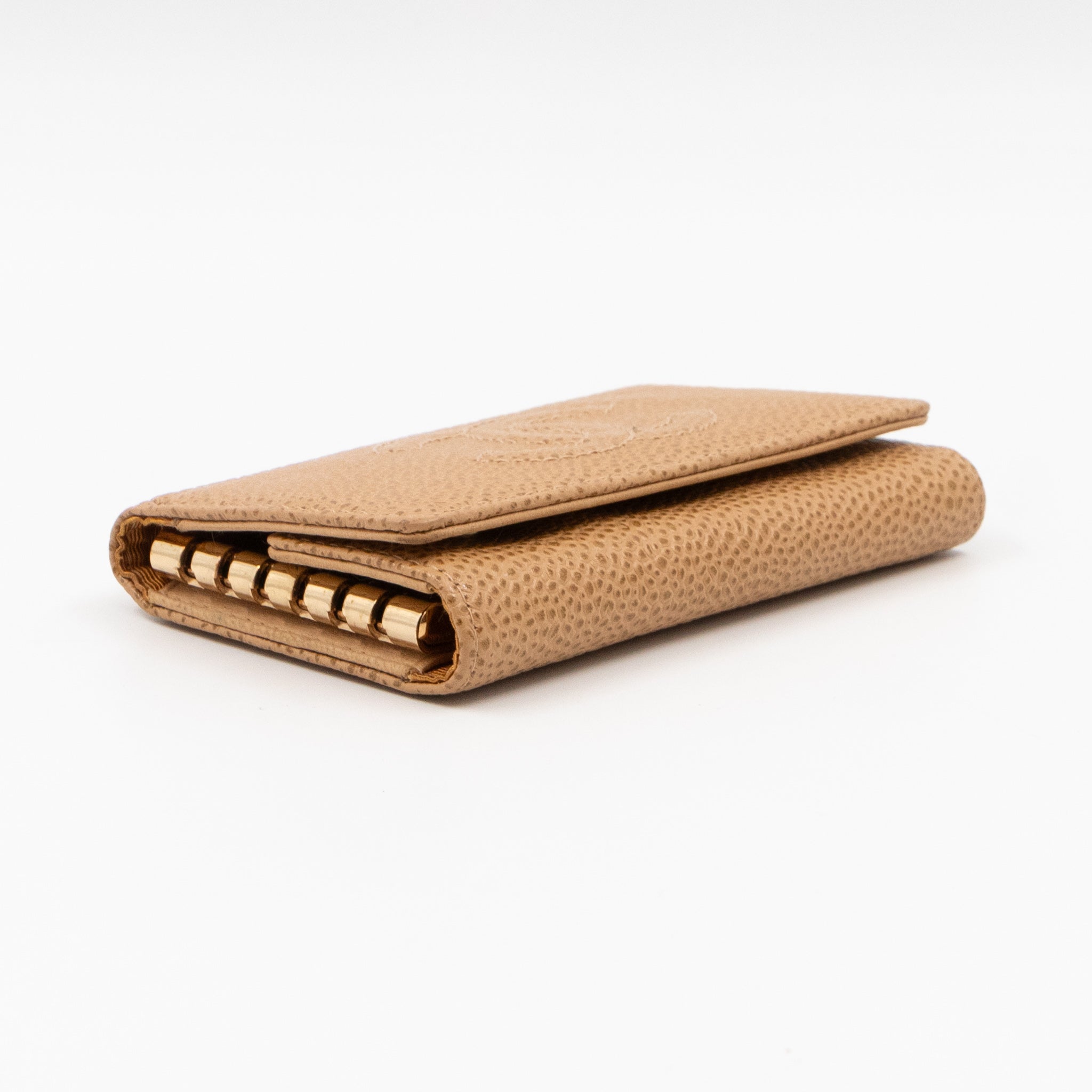 Timeless 6 Ring Key Case Camel Caviar