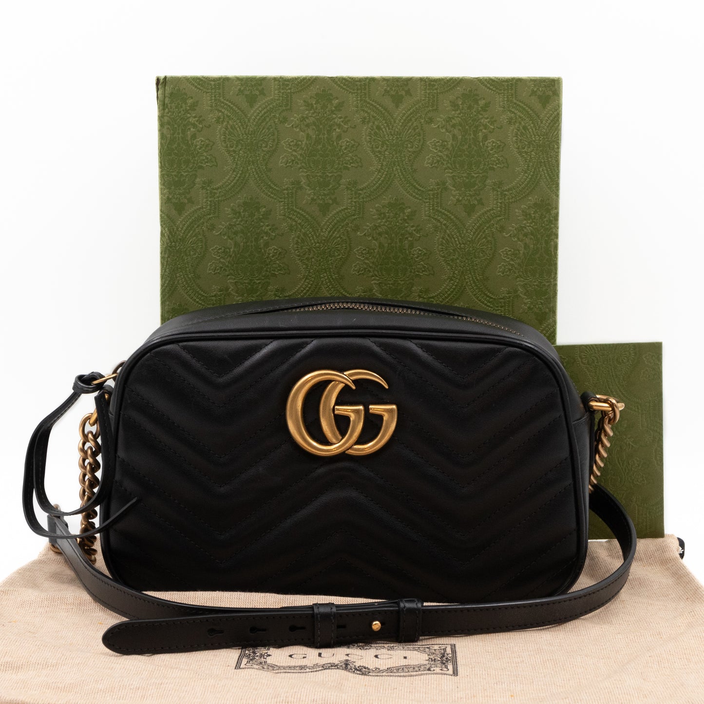 GG Marmont Small Black Leather