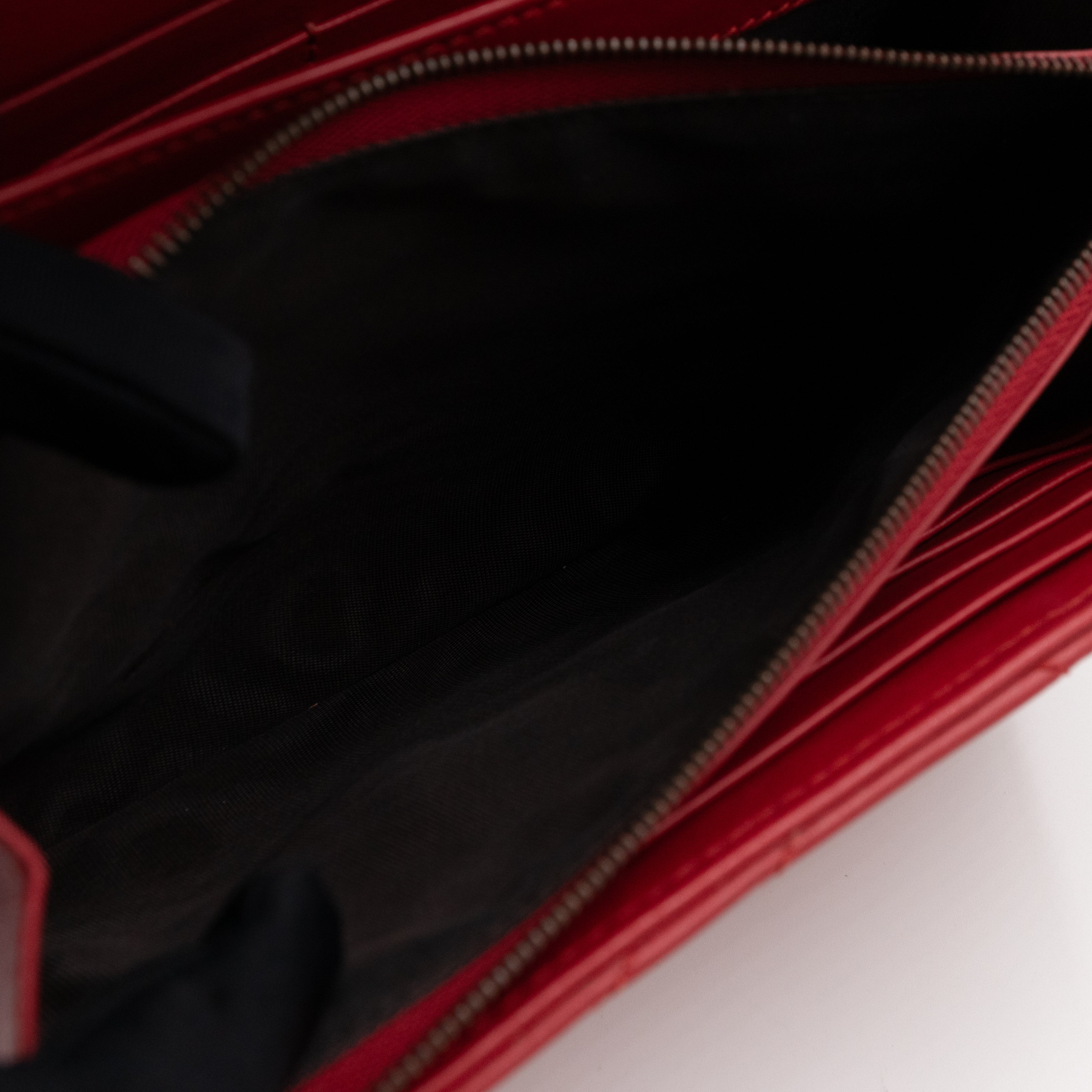 GG Marmont Matelasse Chain Wallet Red Leather