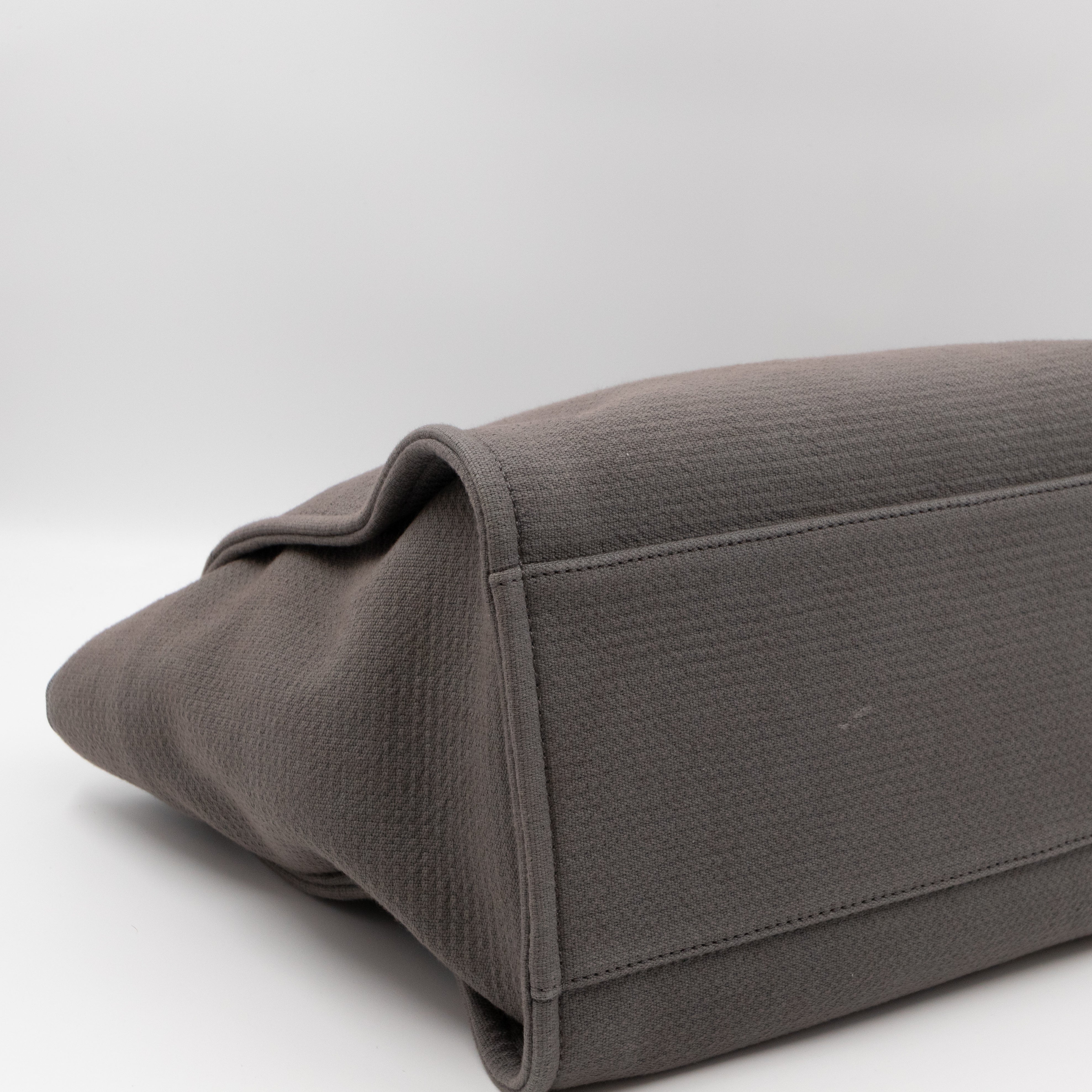 Deauville Fabric Large Tote with Pouch Grey Canvas