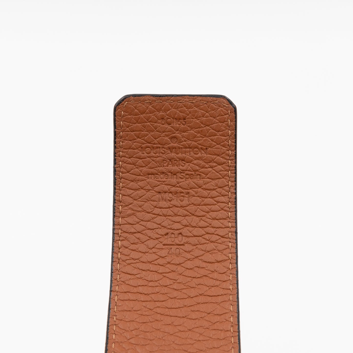 LV Initiales Belt 40 mm 100 cm Black Taurillon Leather