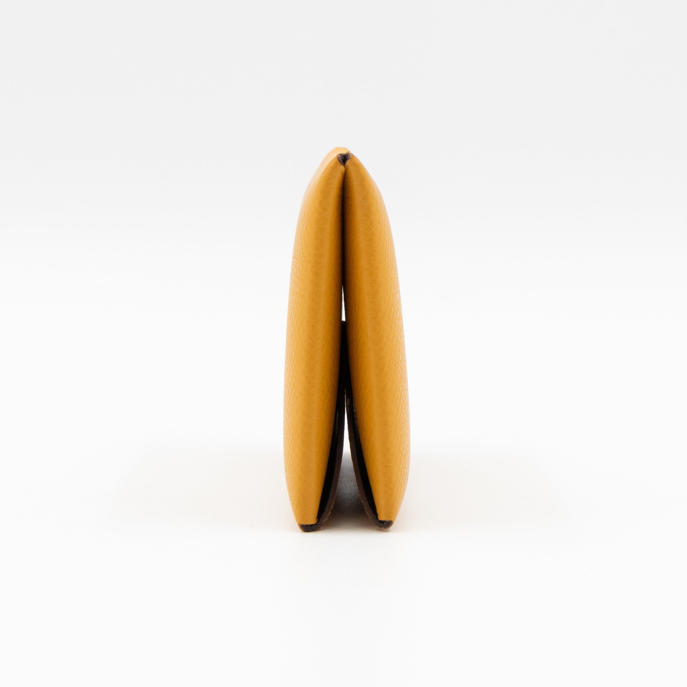 Calvi Card Holder Yellow Leather