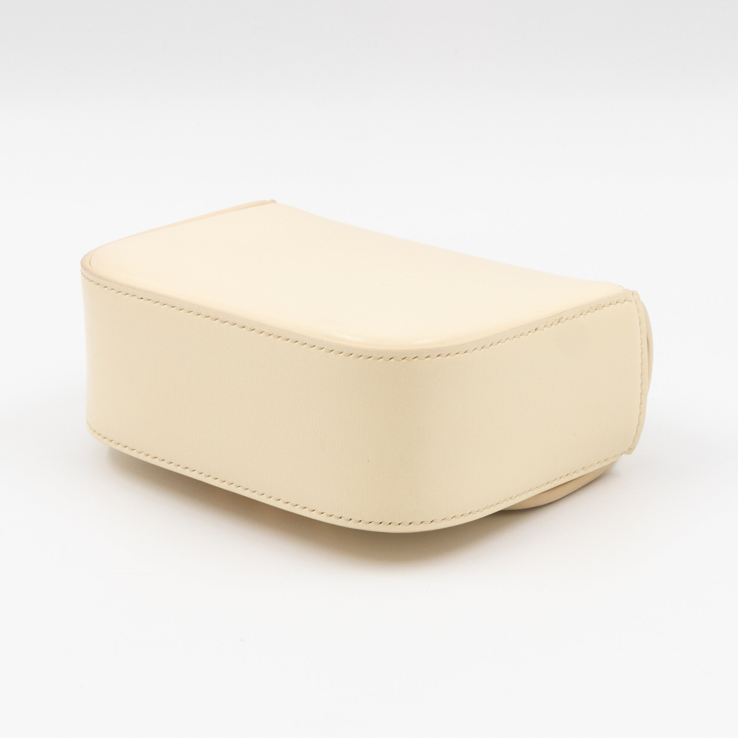 Mini Claude Shiny Soft Yellow Calfskin Leather