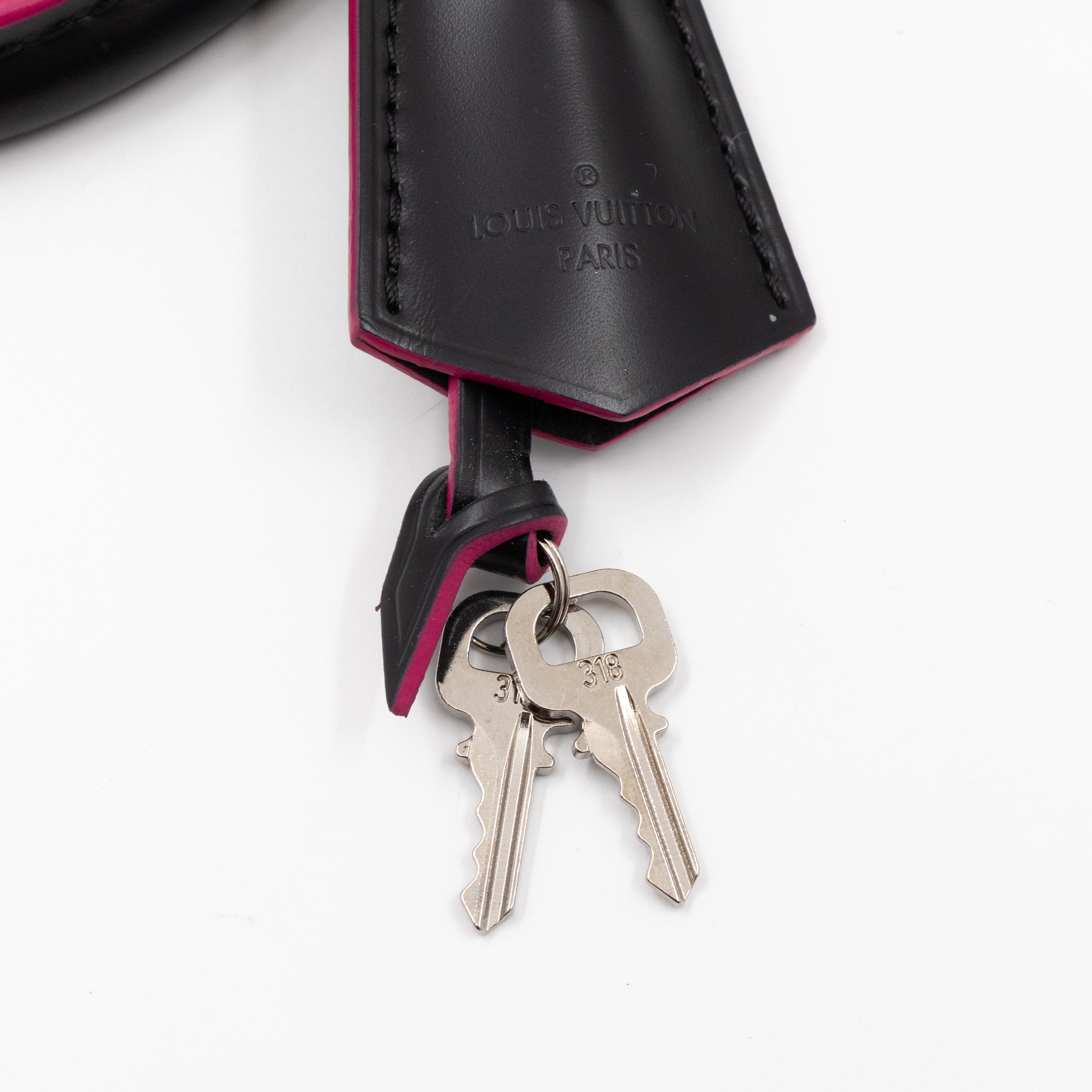 Alma BB Epi Leather Black Fuchsia