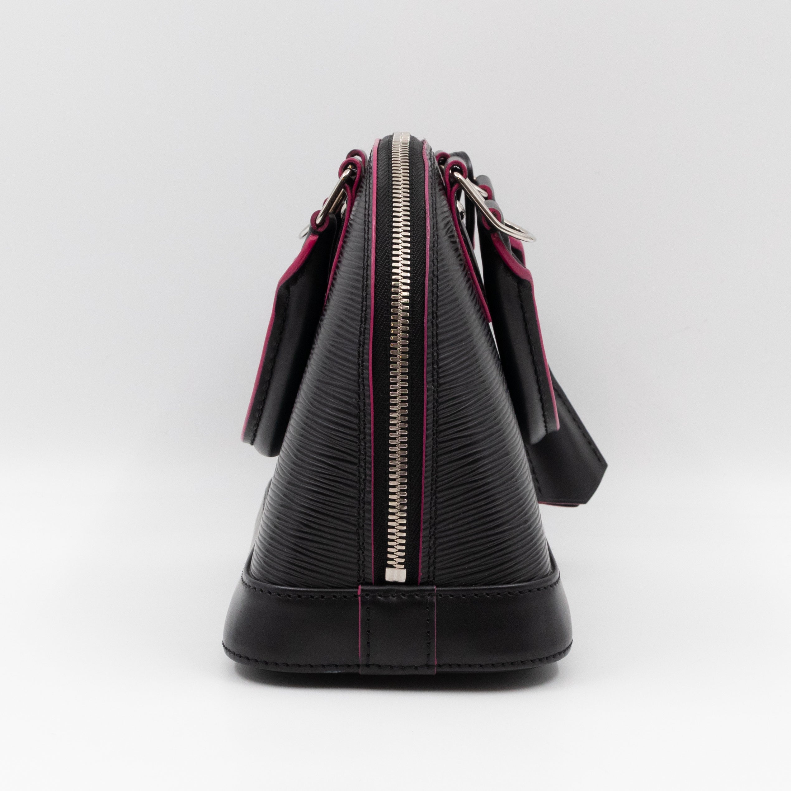 Alma BB Epi Leather Black Fuchsia