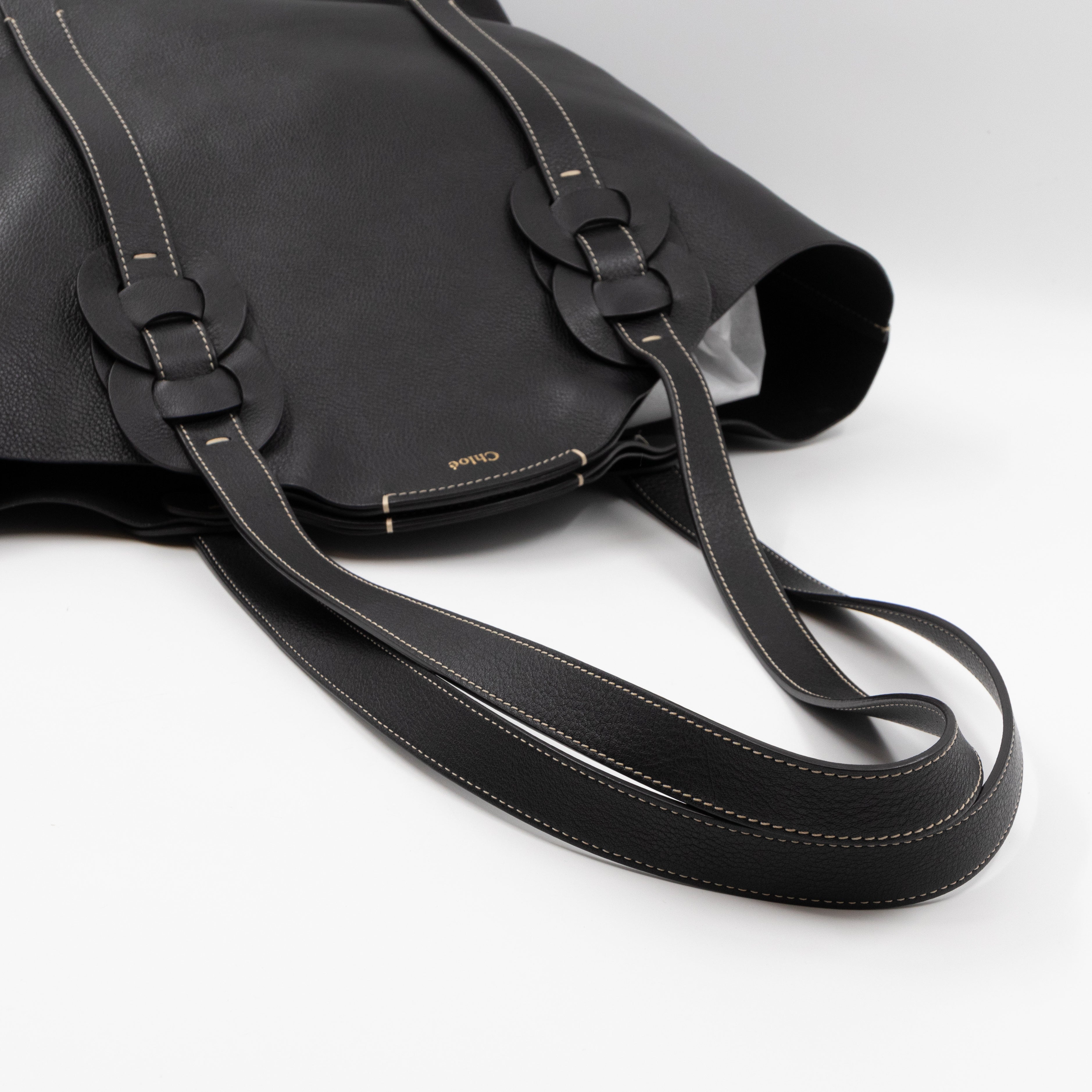 Darryl Tote Bag Black Leather