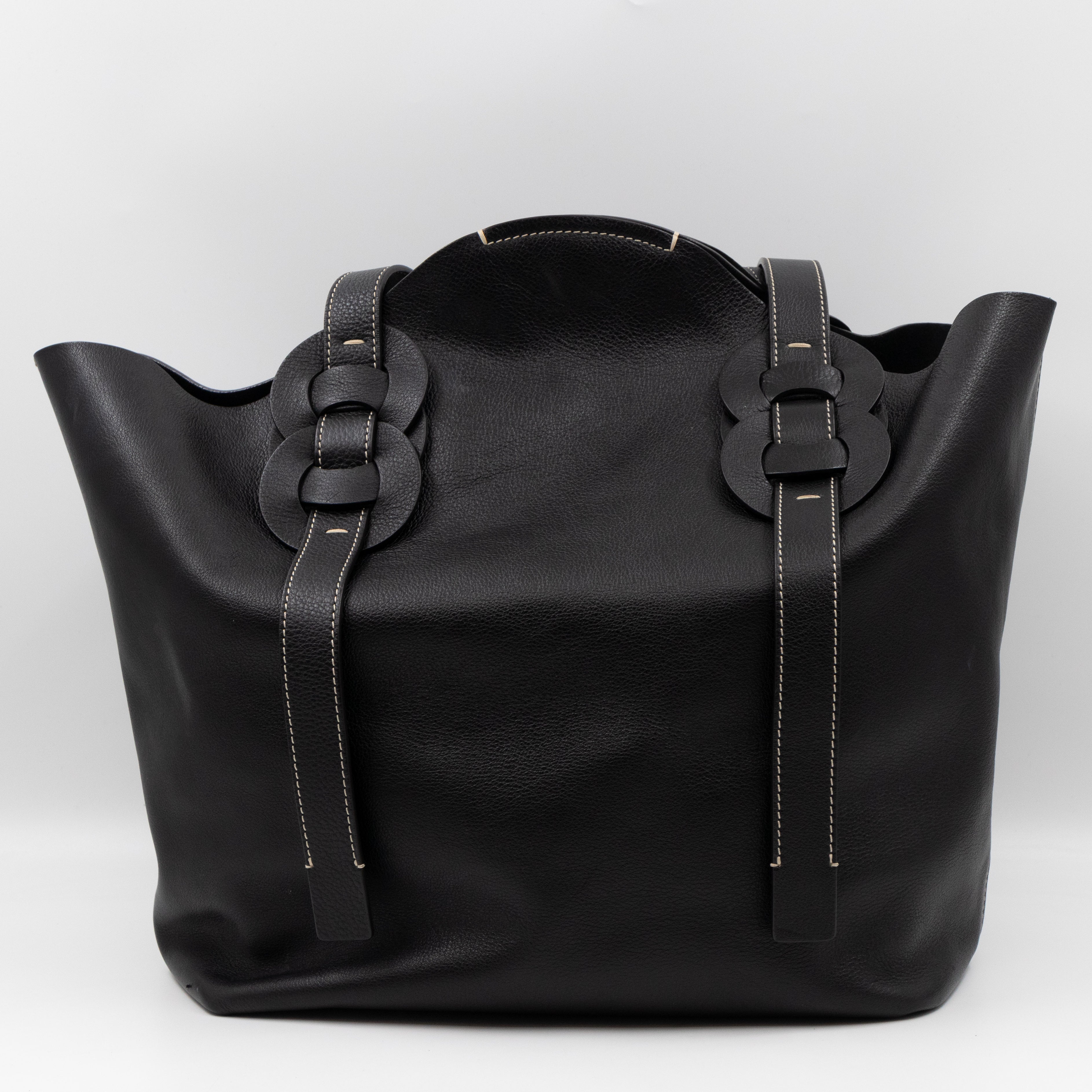 Darryl Tote Bag Black Leather