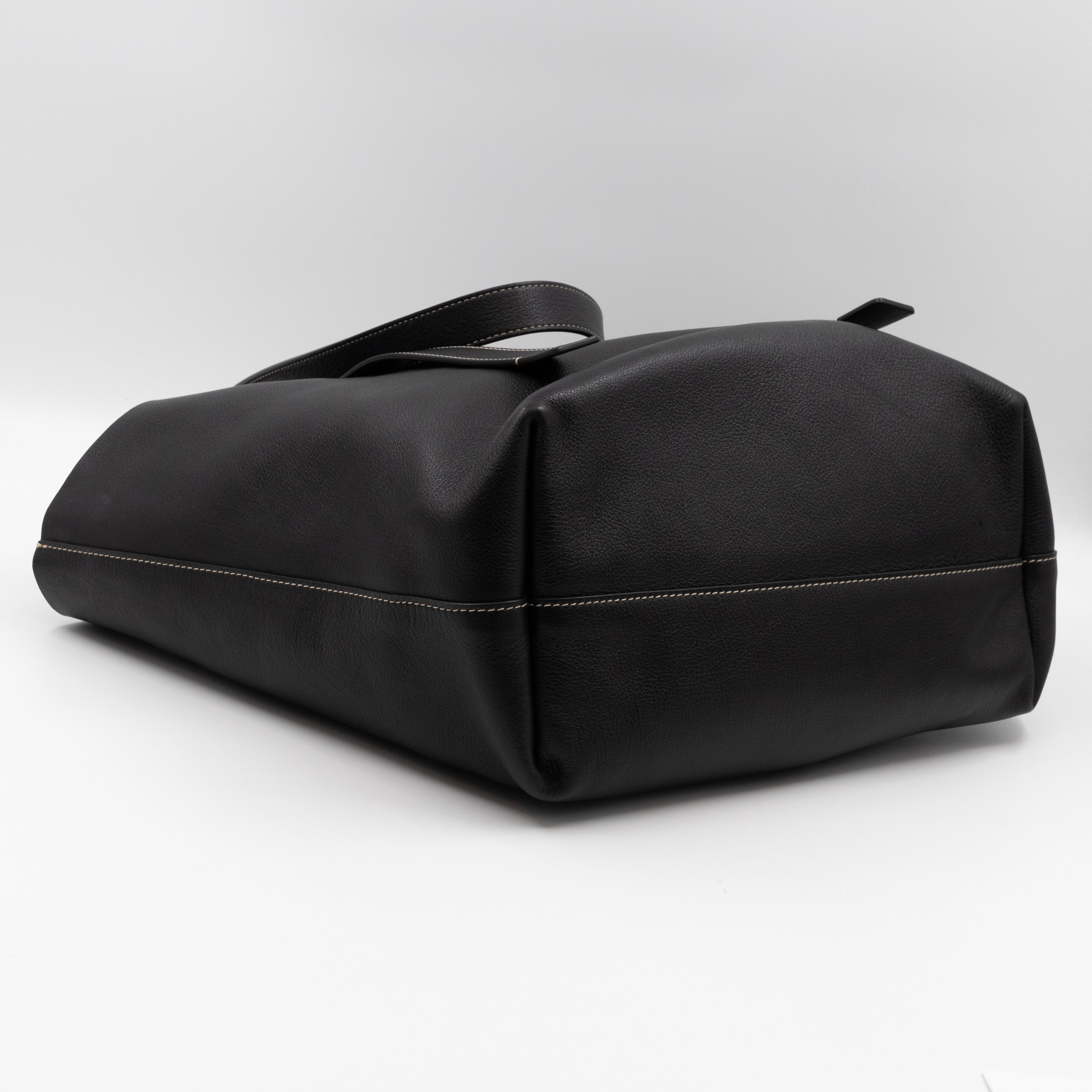 Darryl Tote Bag Black Leather