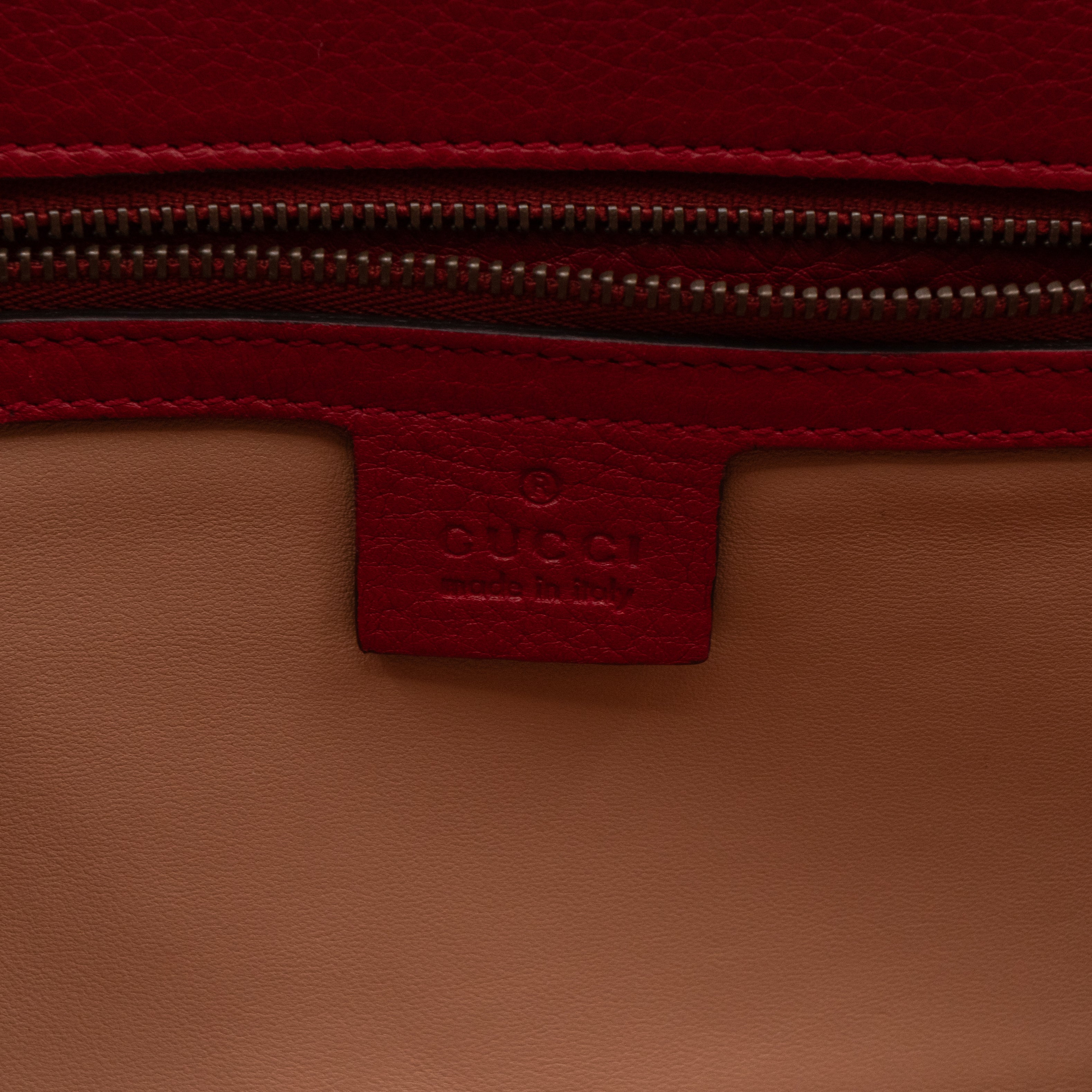 Nouveau Bamboo Tassel Clutch Red Leather