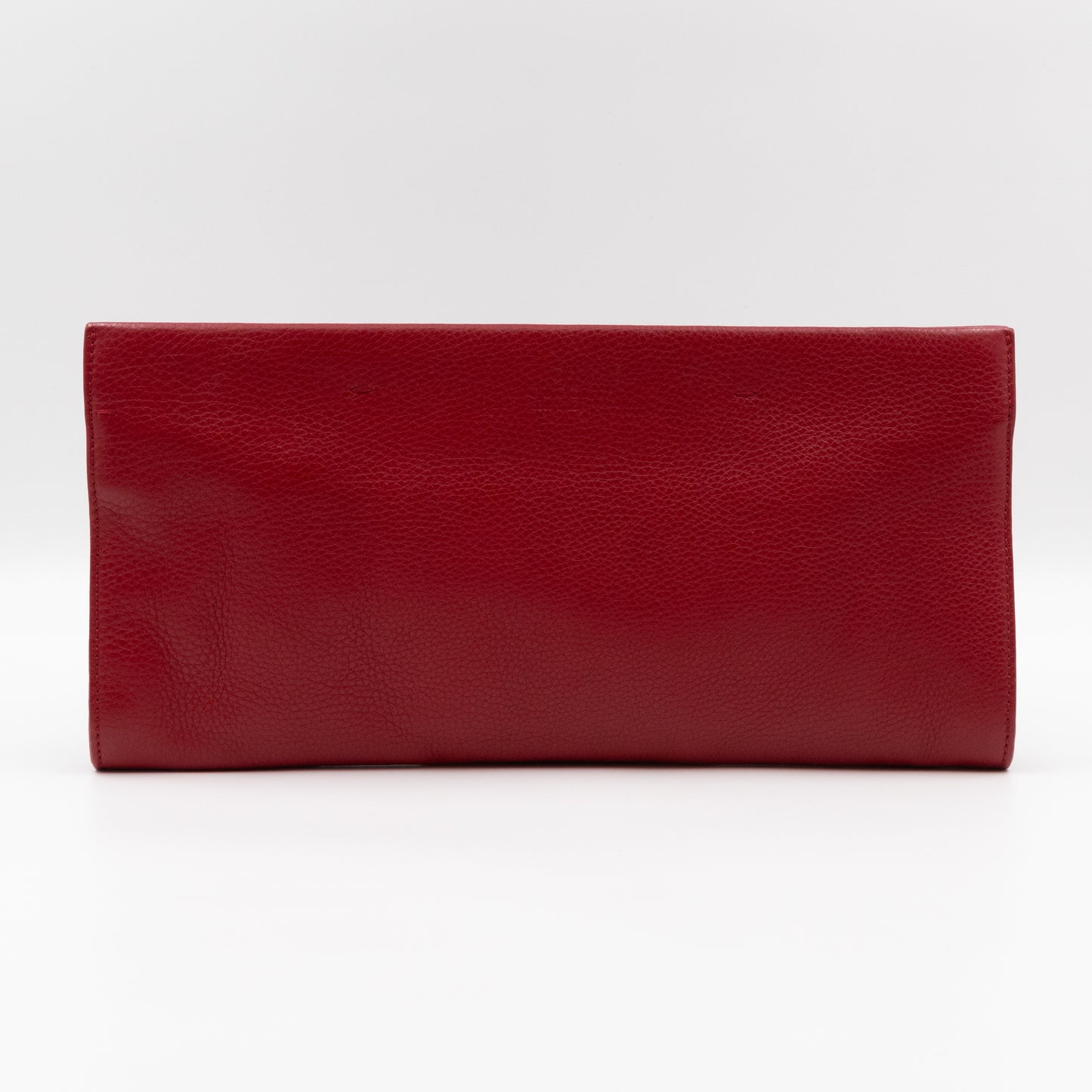 Nouveau Bamboo Tassel Clutch Red Leather