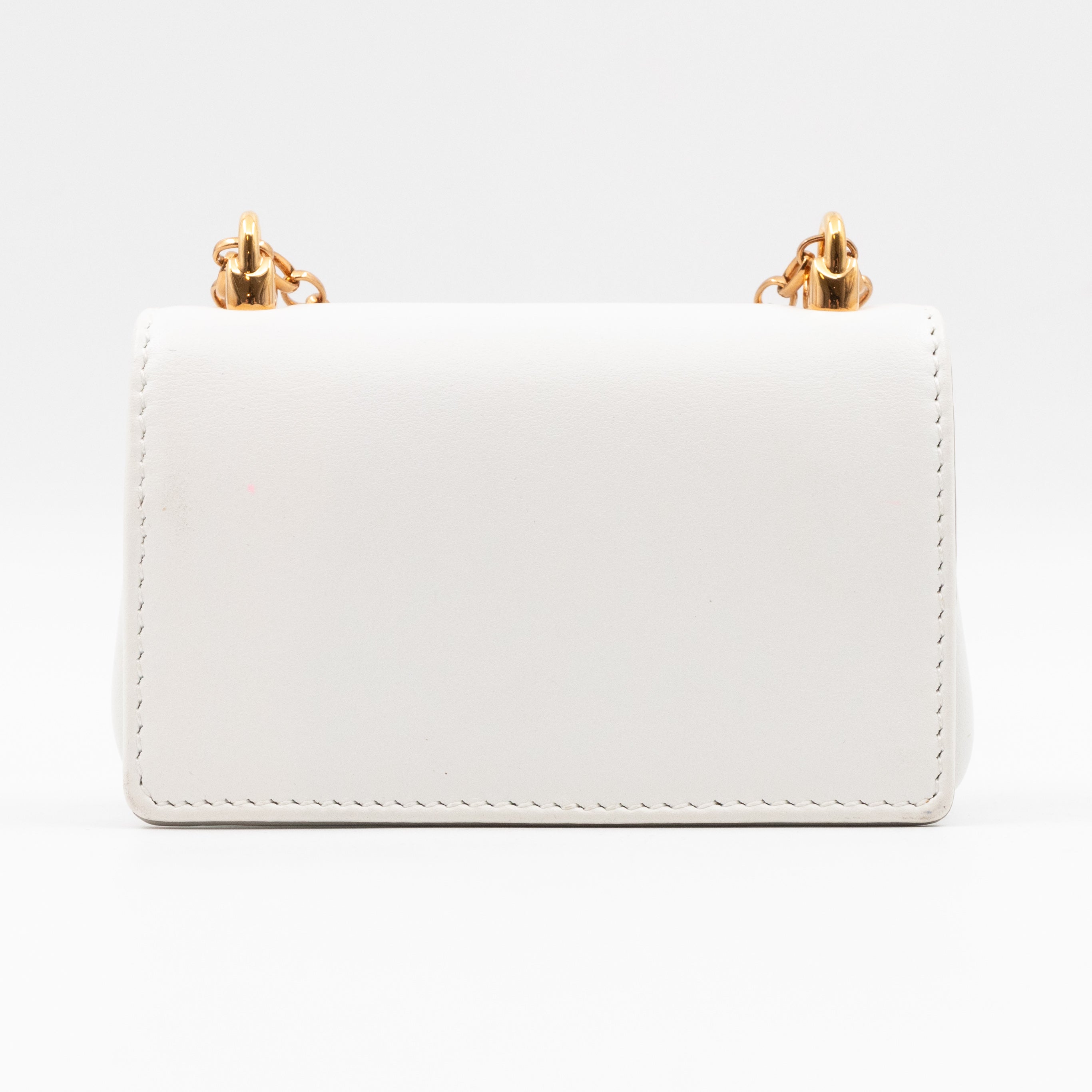 DG Girls Micro Bag White Leather