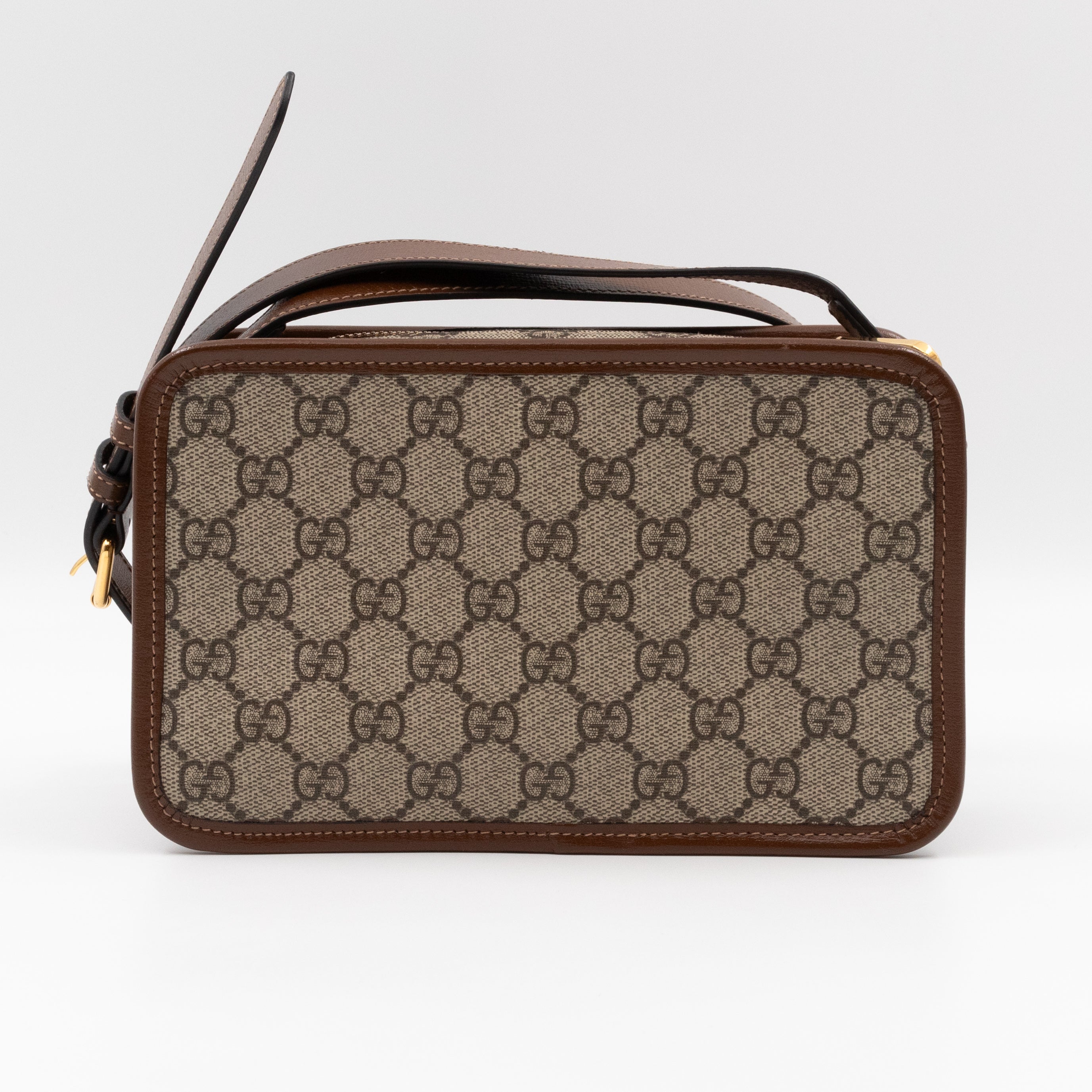 Mini Shoulder Bag with Interlocking G Brown GG Supreme