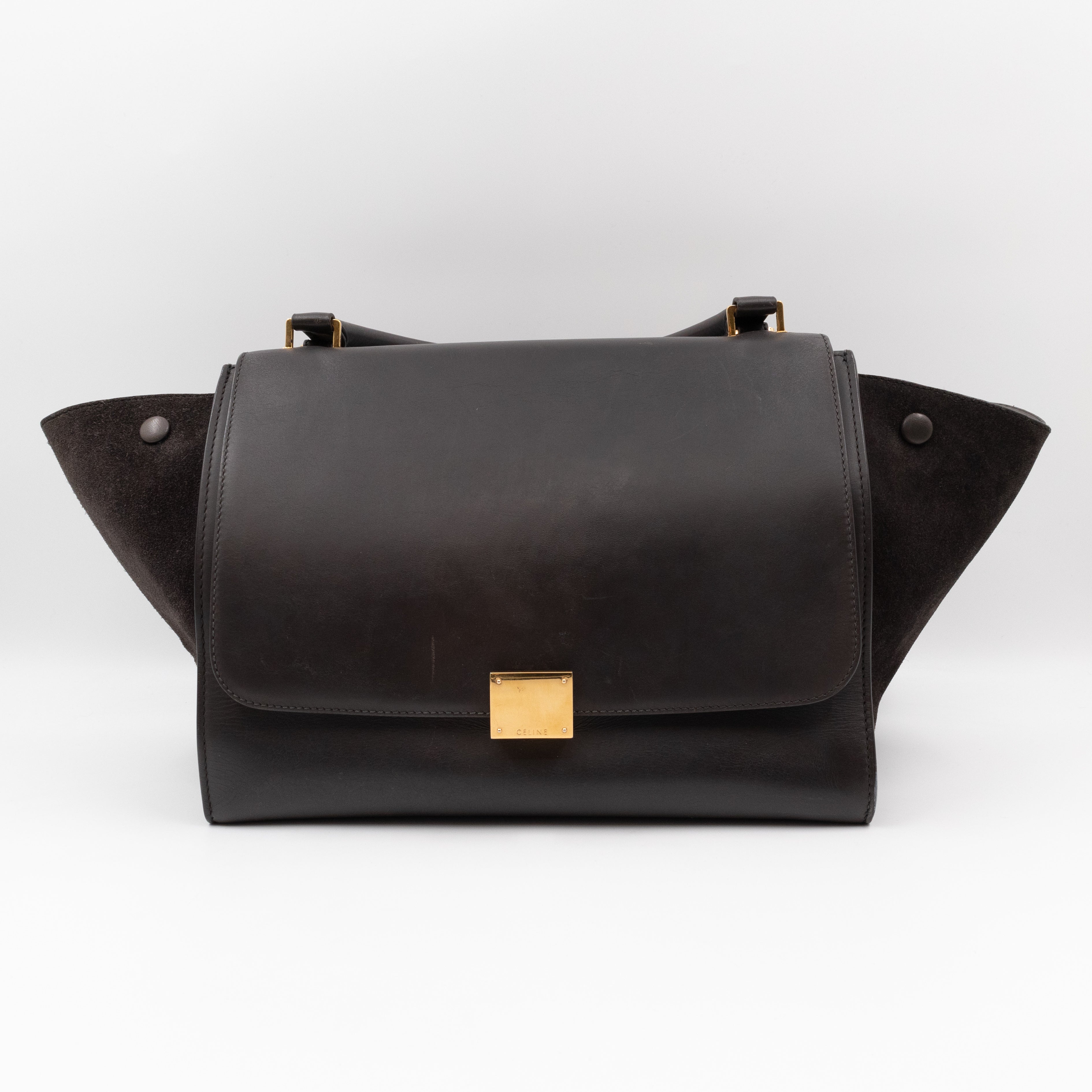 Trapeze Medium Brown & Black Leather