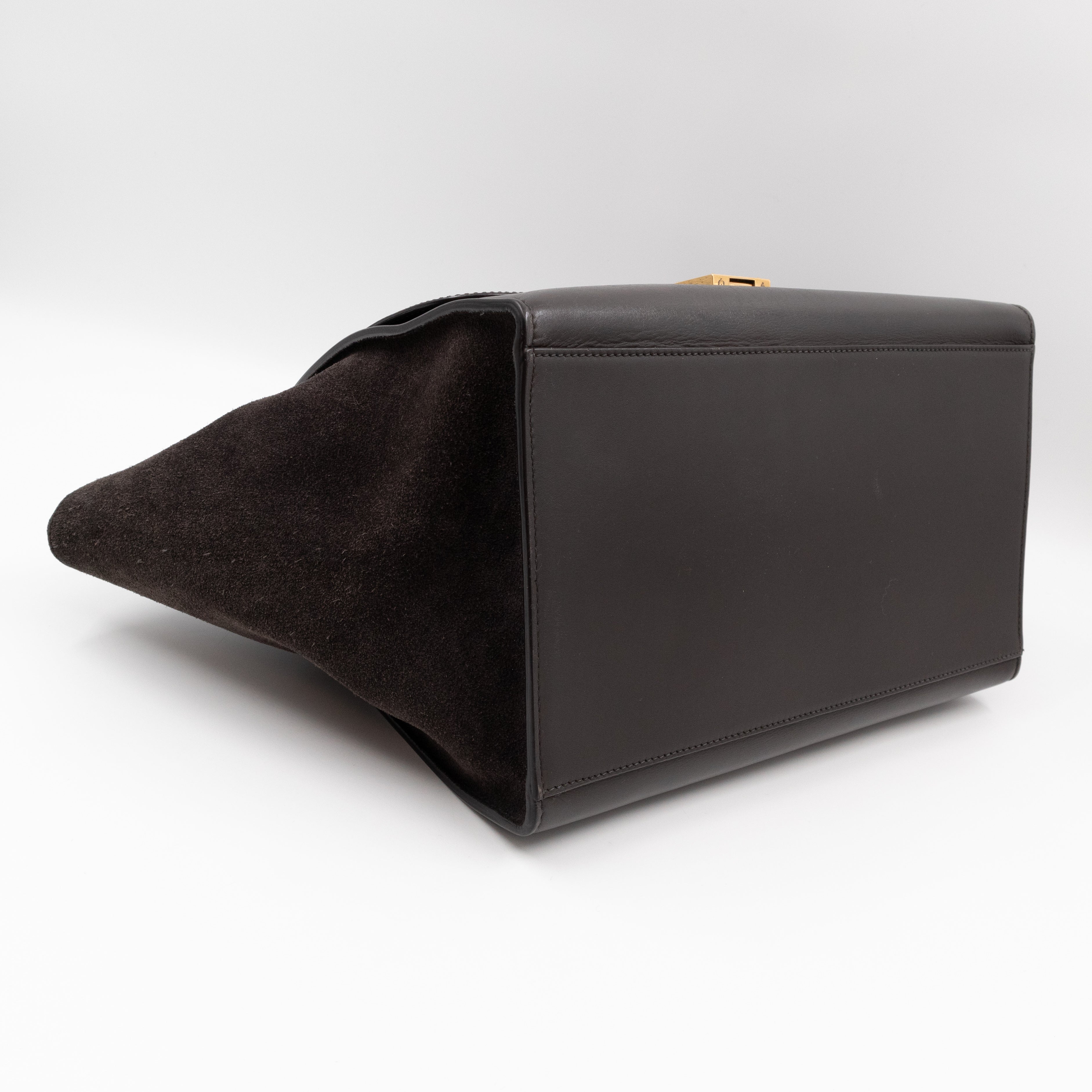 Trapeze Medium Brown & Black Leather