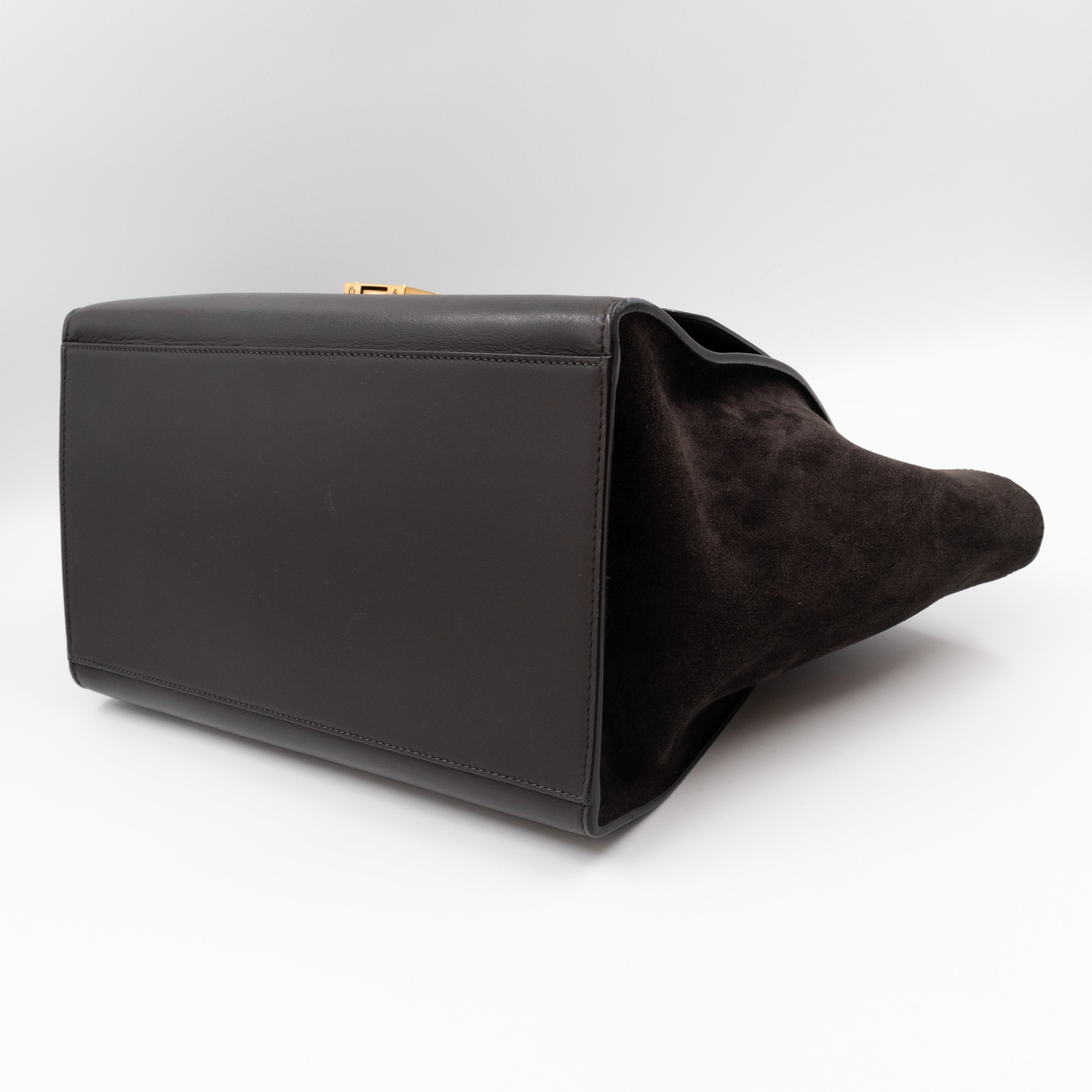 Trapeze Medium Brown & Black Leather