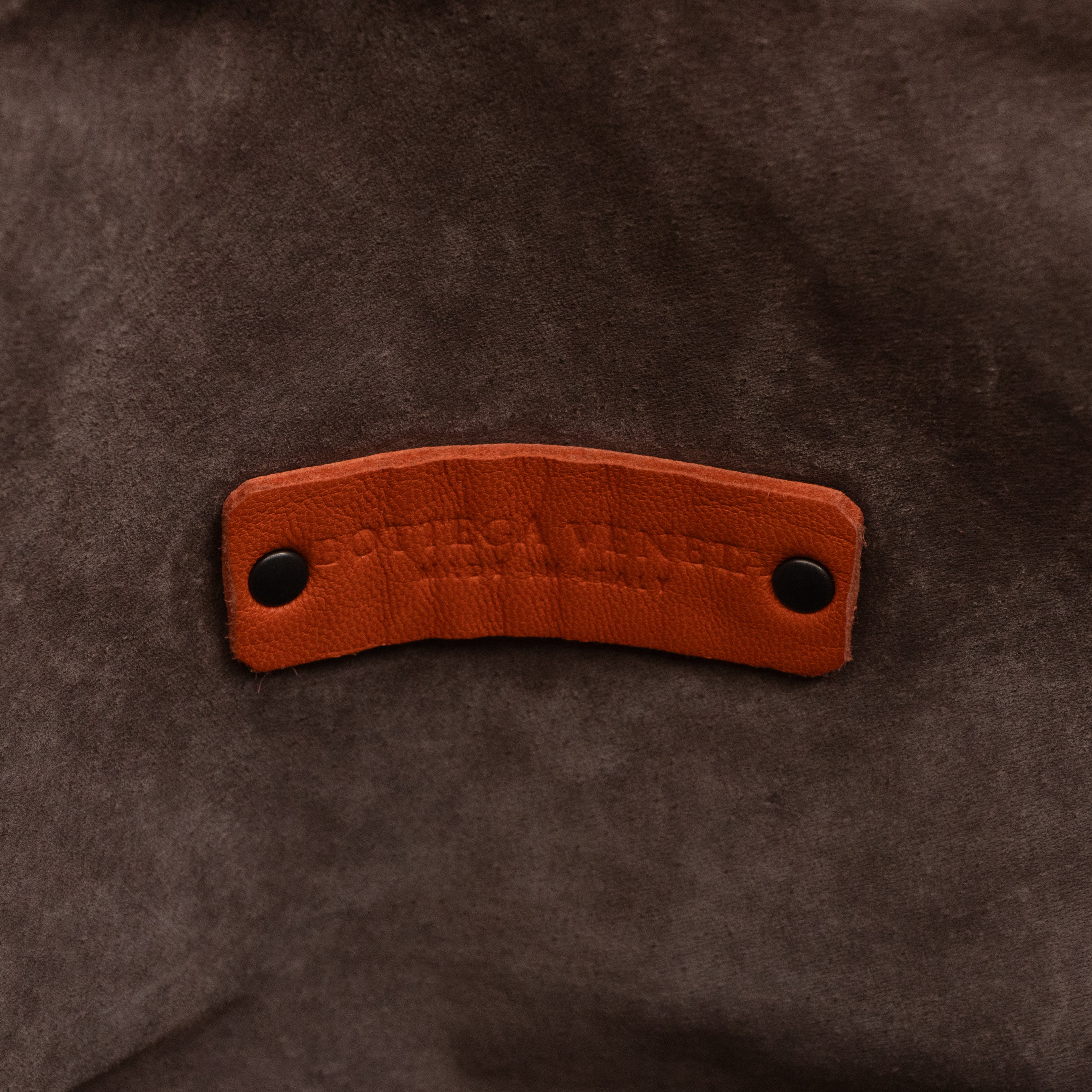 Small Shoulder Bag Intrecciato Orange Leather