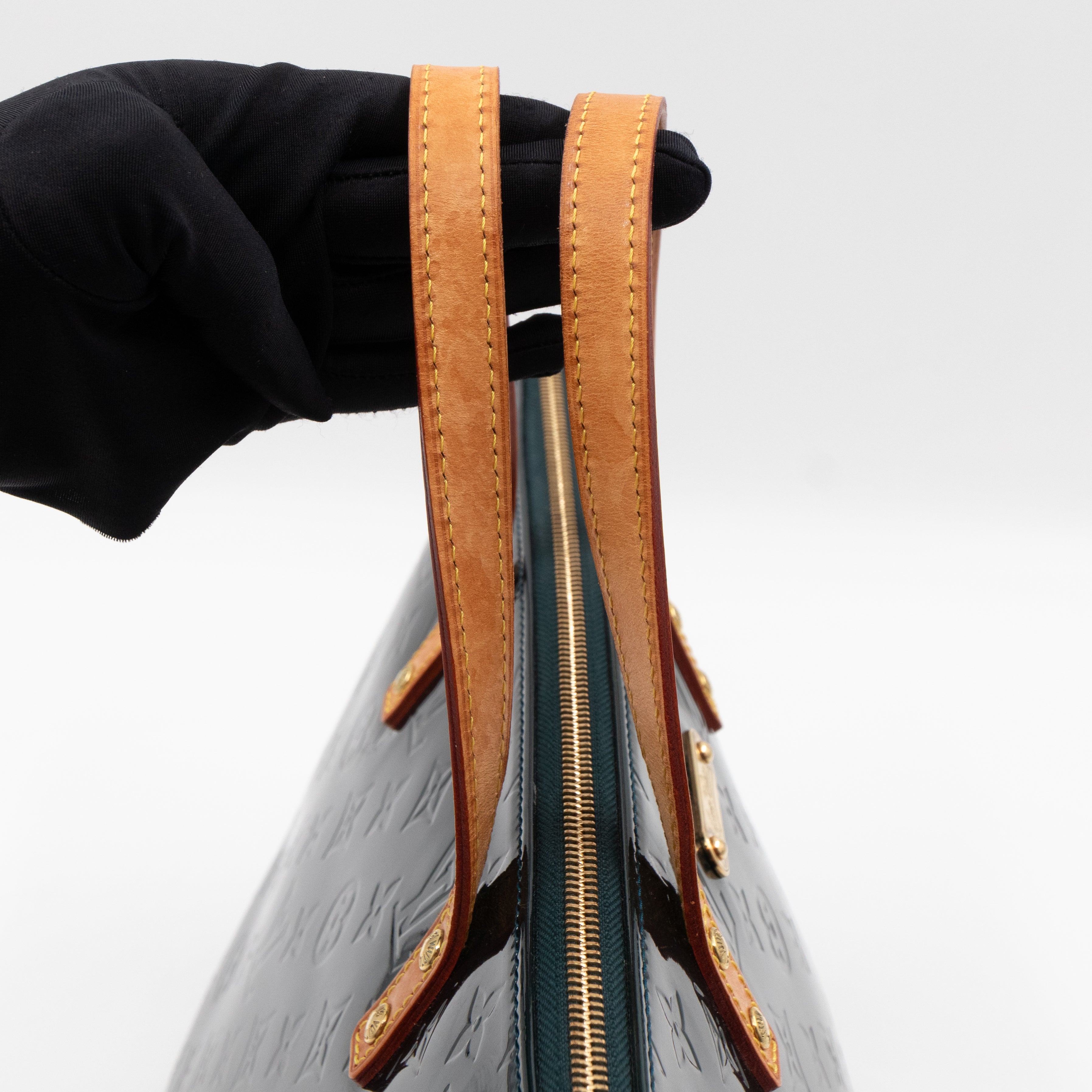 Bellevue PM Monogram Dark Green Vernis