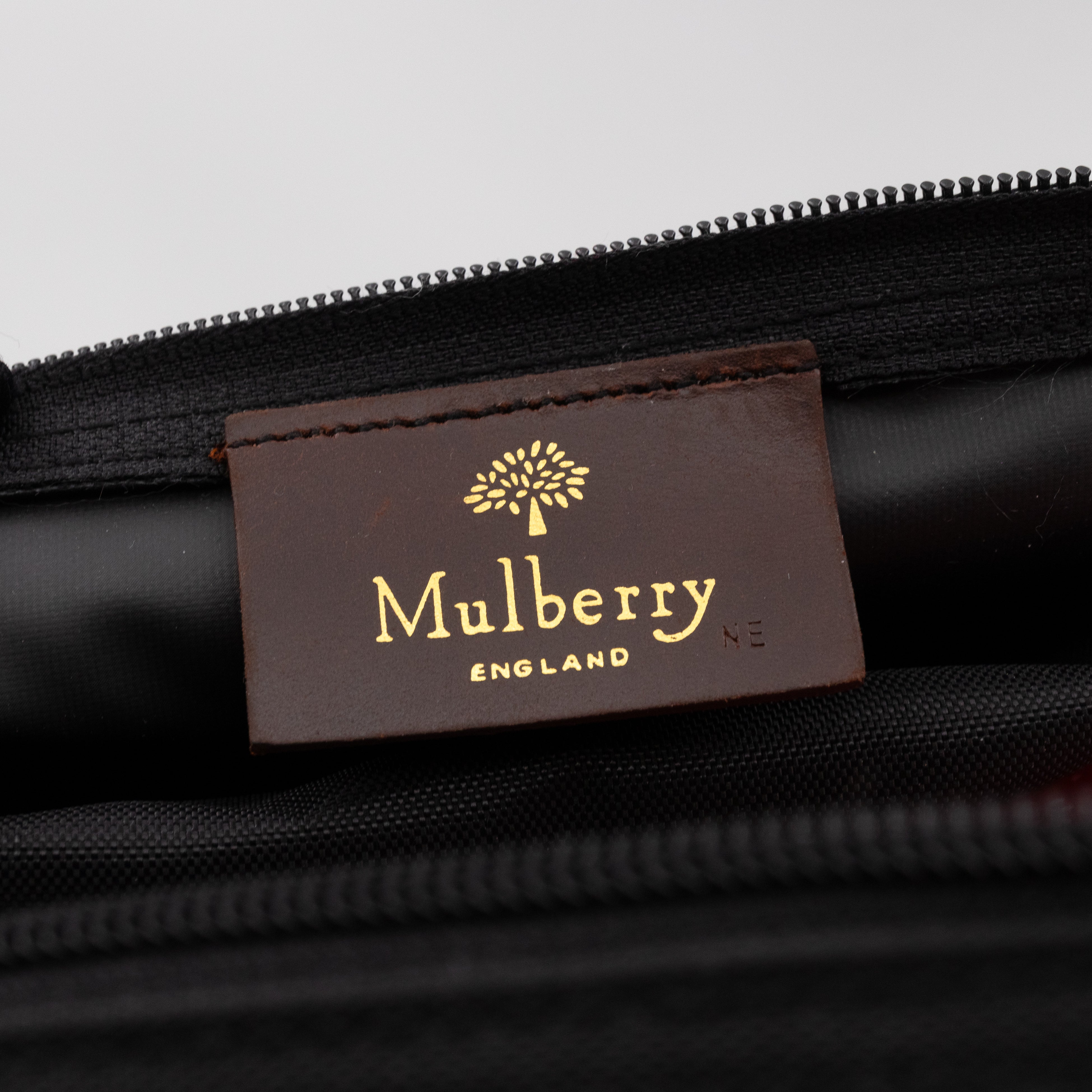 Duffle Black Nylon and Brown Leather Travel Bag