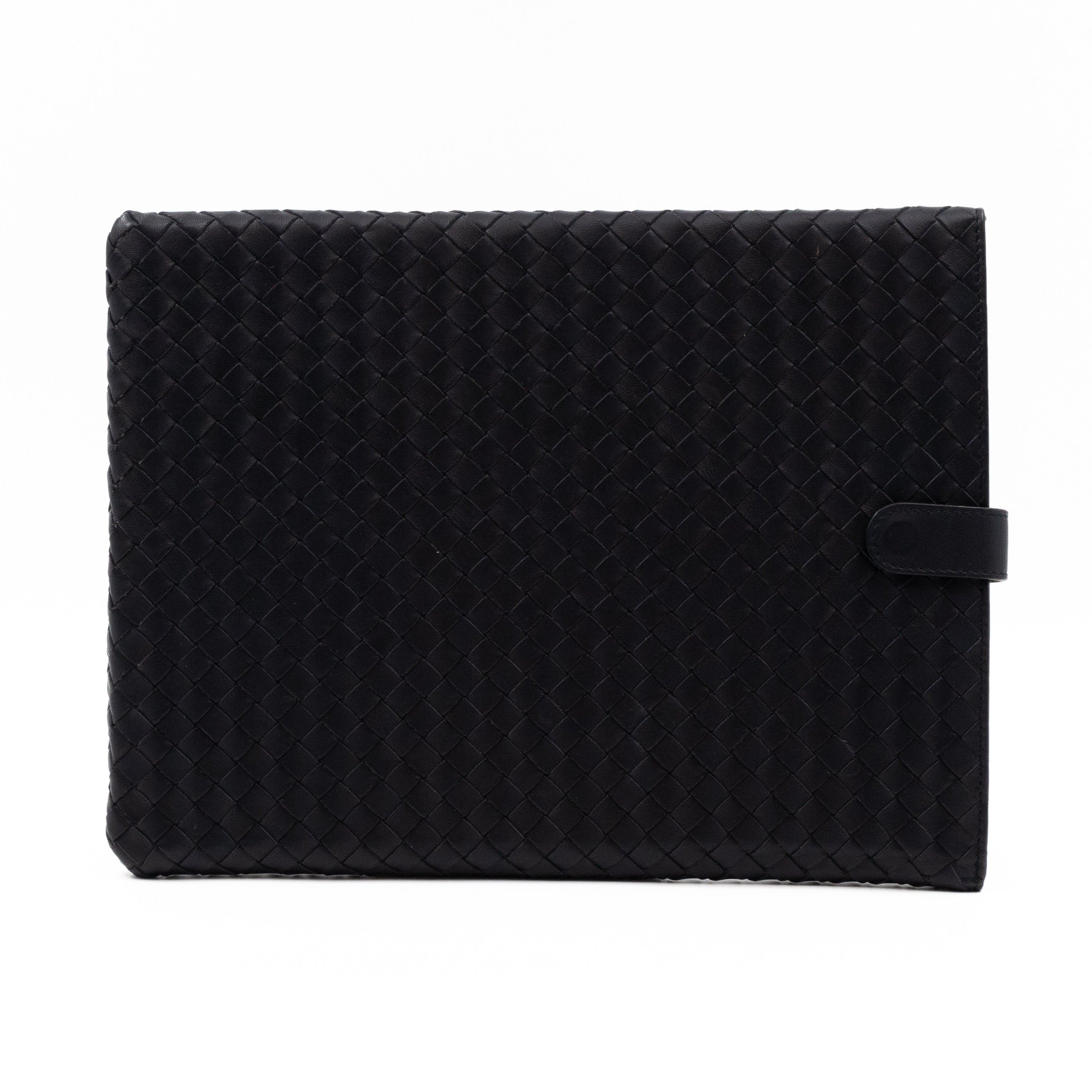 iPad Case Intrecciato Black Leather