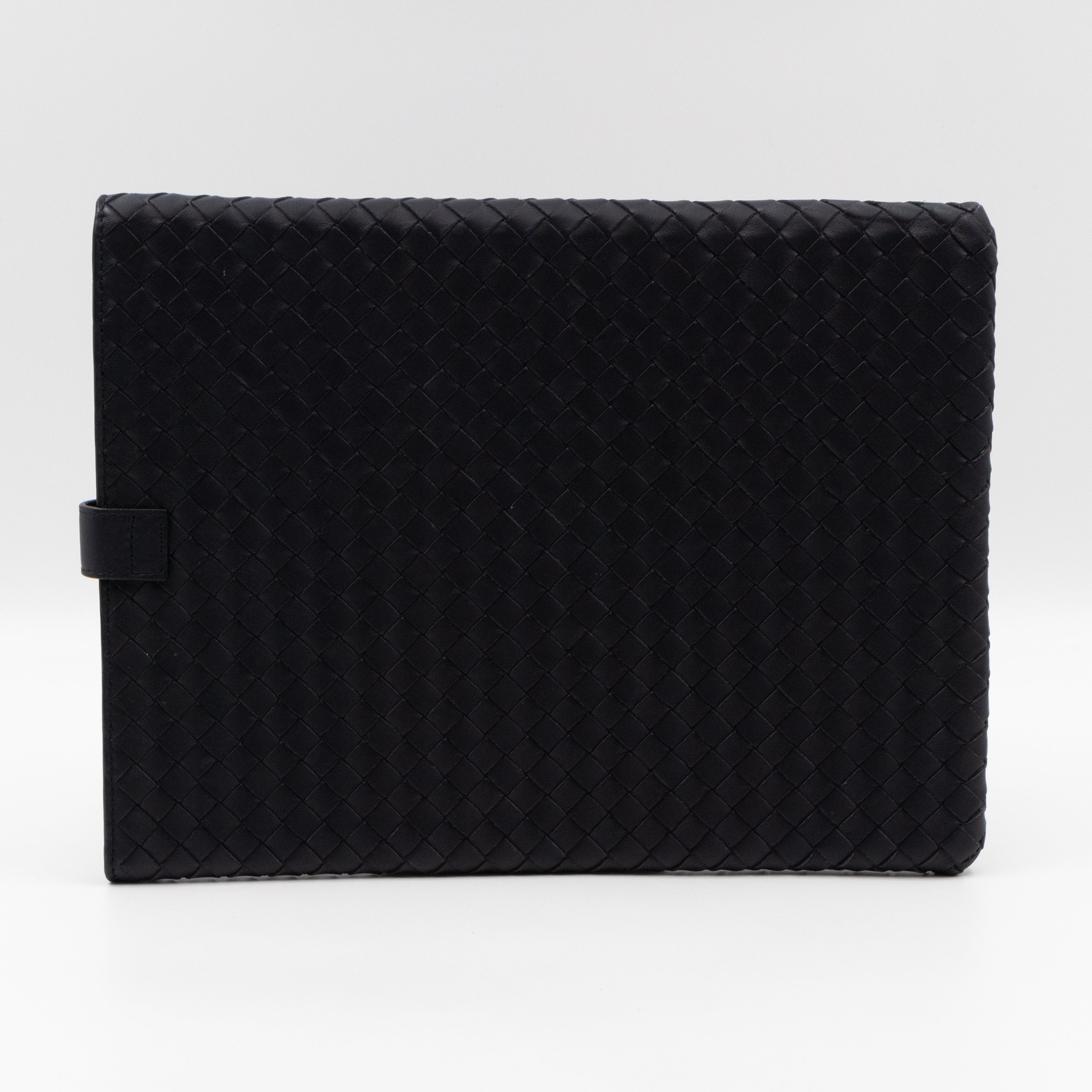 iPad Case Intrecciato Black Leather