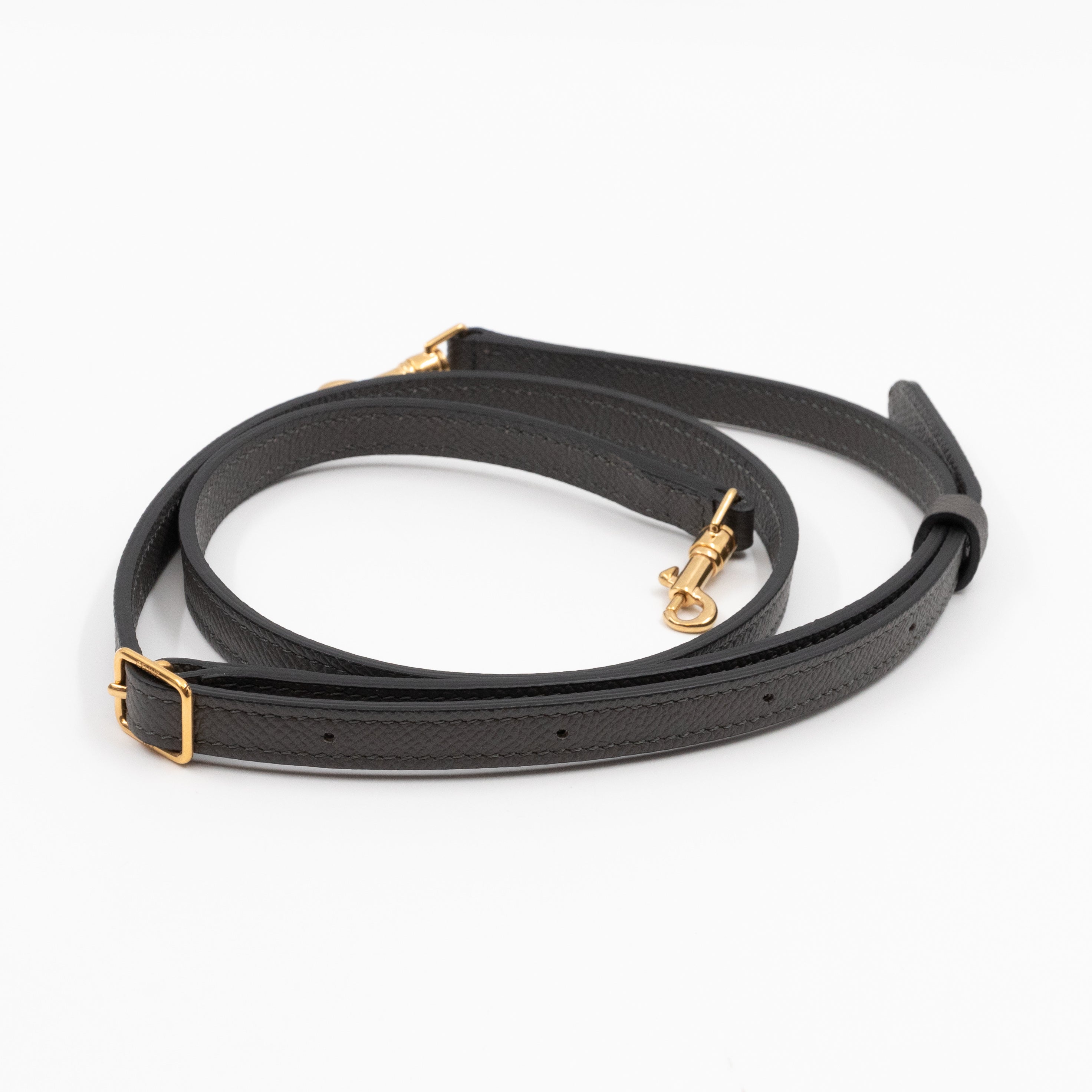 Nano Belt Bag Grey Grained Leather