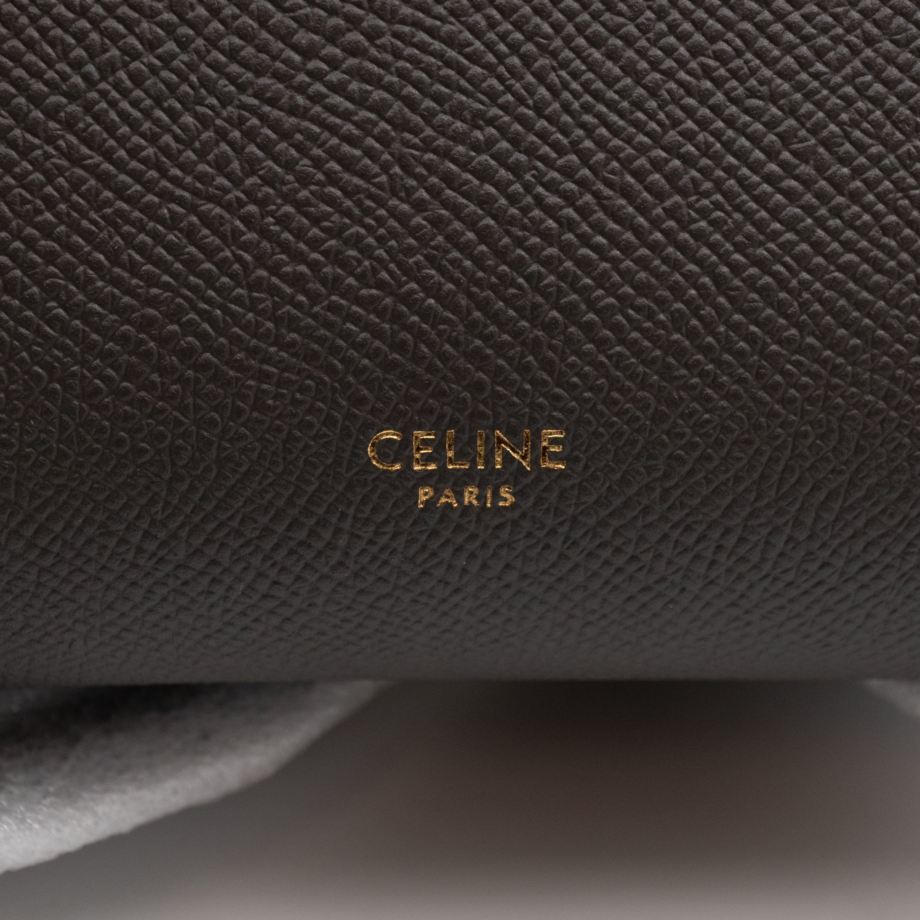 Nano Belt Bag Grey Grained Leather