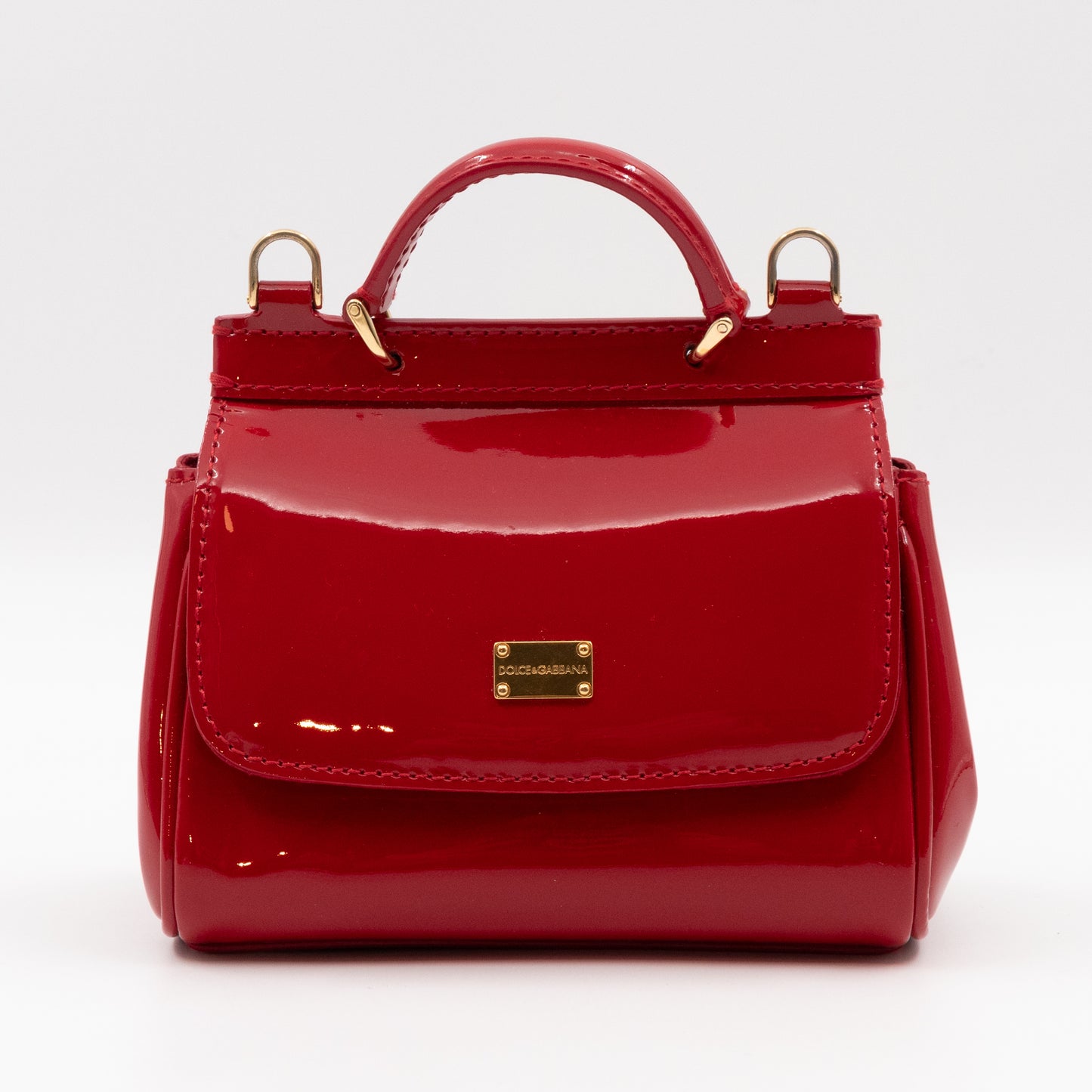Sicily Micro Patent Leather Red