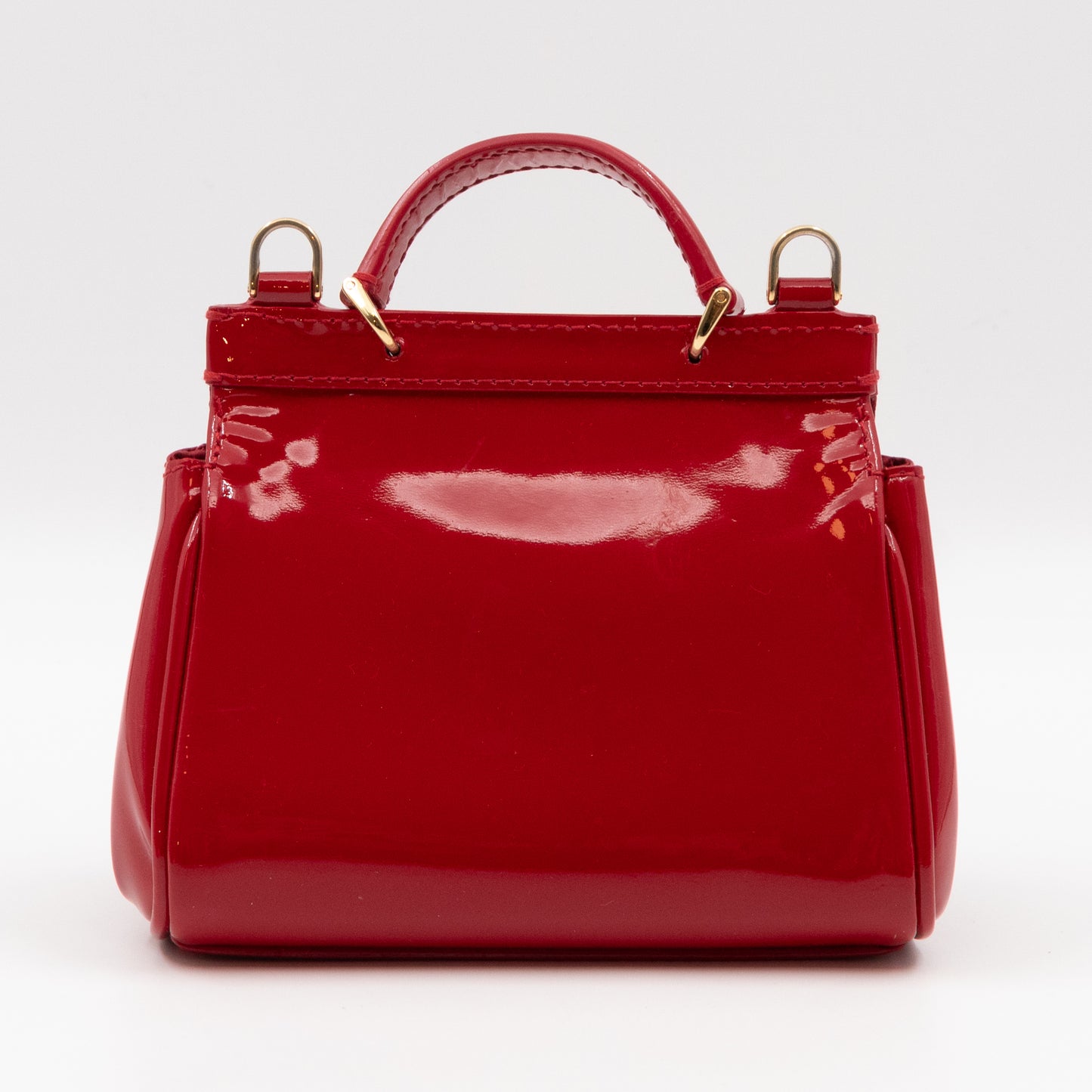 Sicily Micro Patent Leather Red