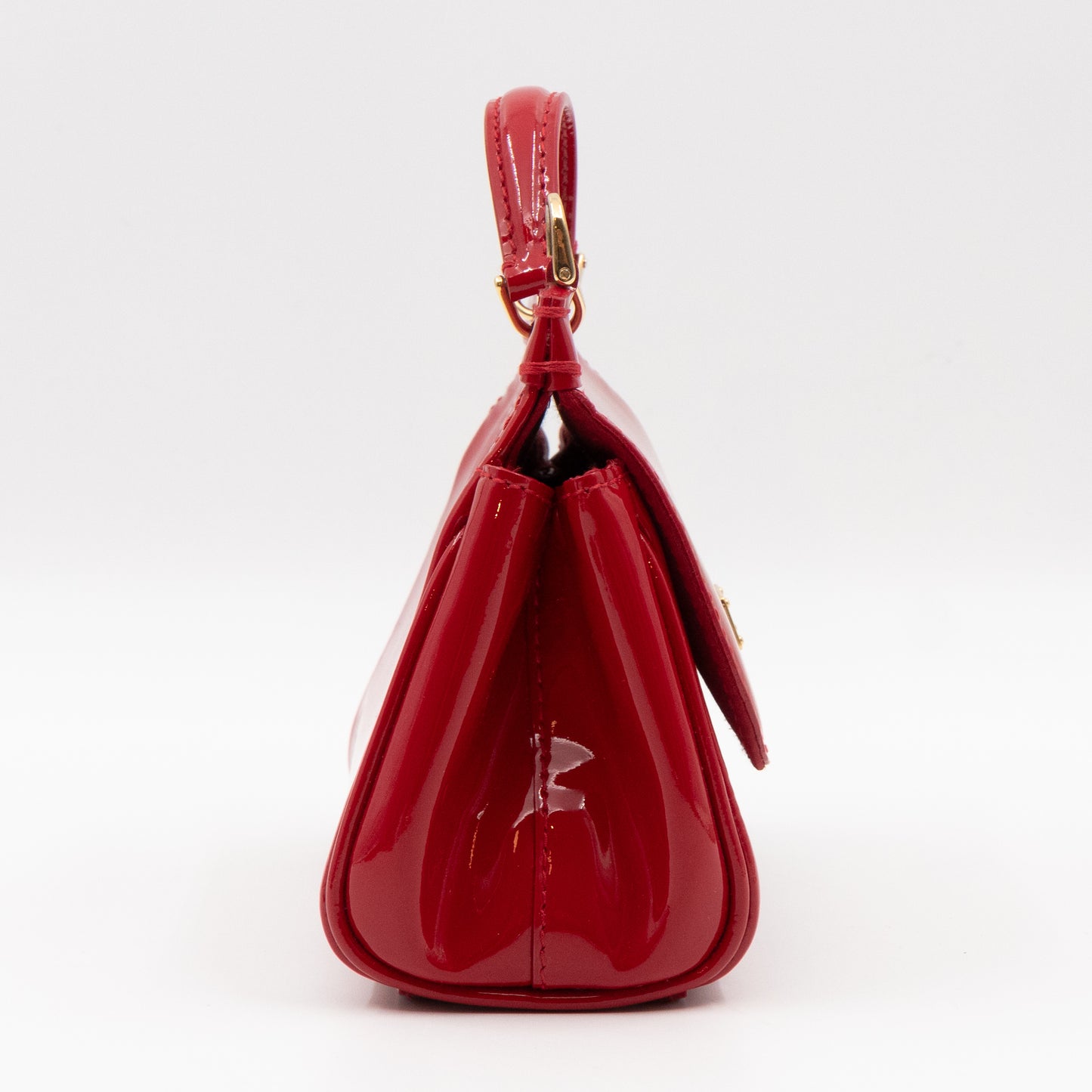 Sicily Micro Patent Leather Red