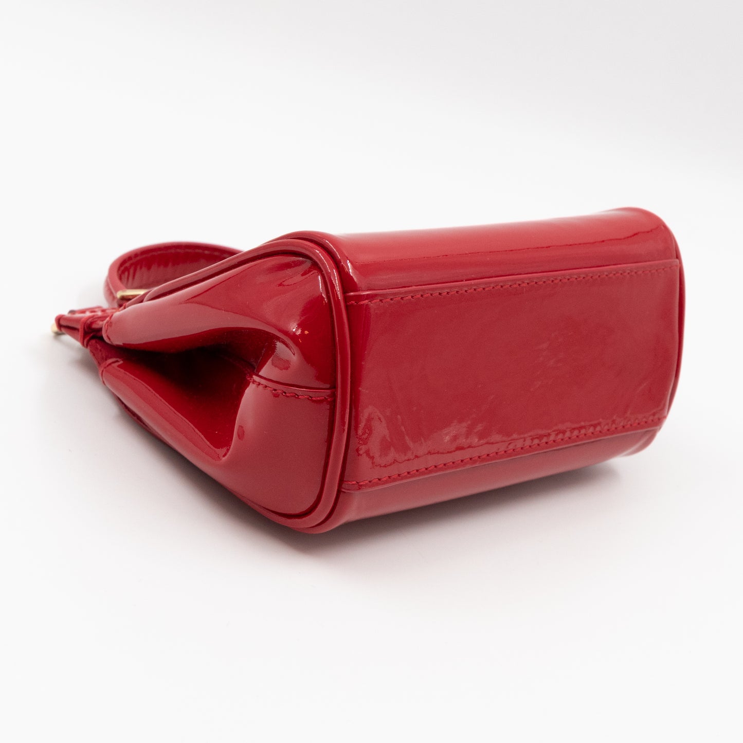 Sicily Micro Patent Leather Red