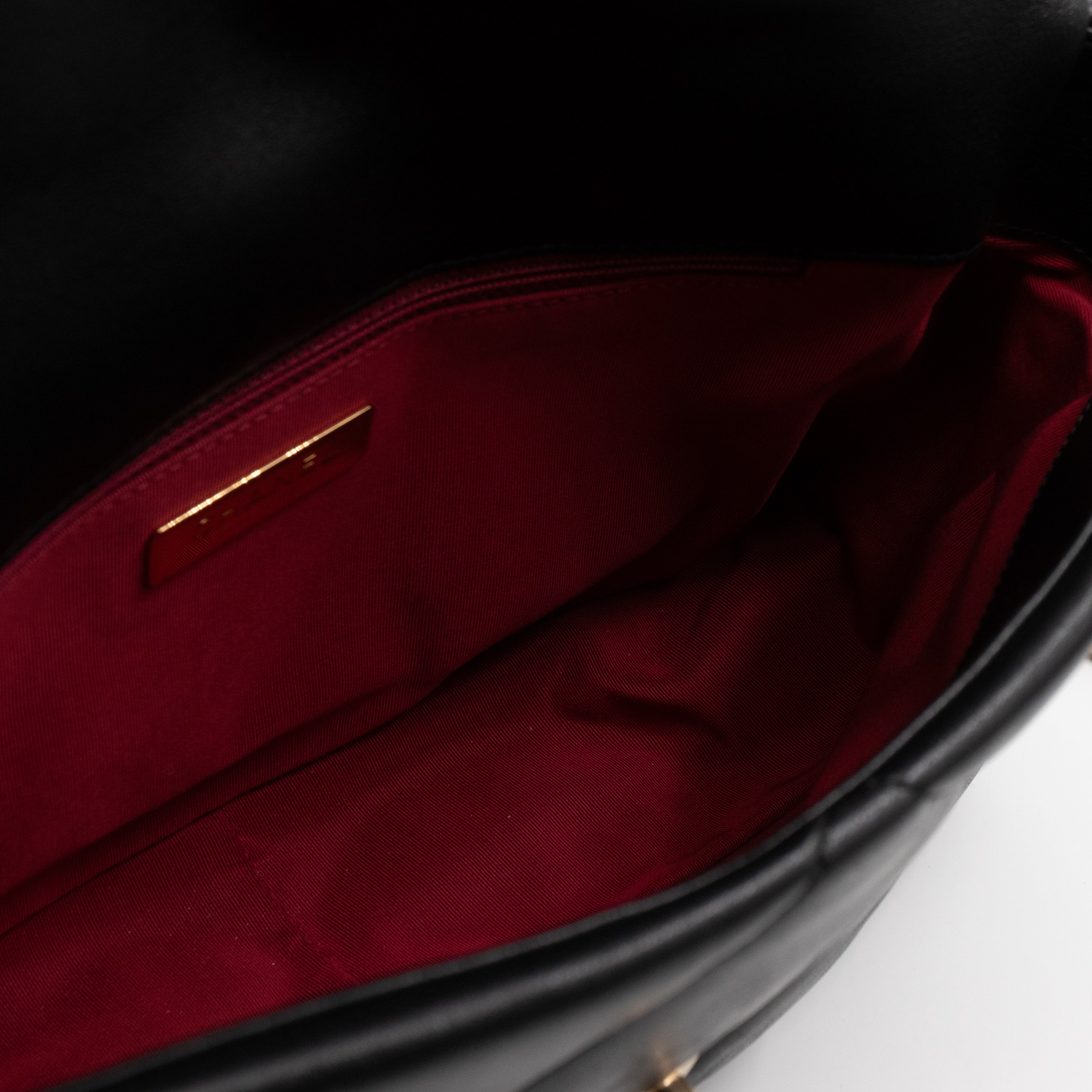 Chanel 19 Large Black Shiny Lambskin