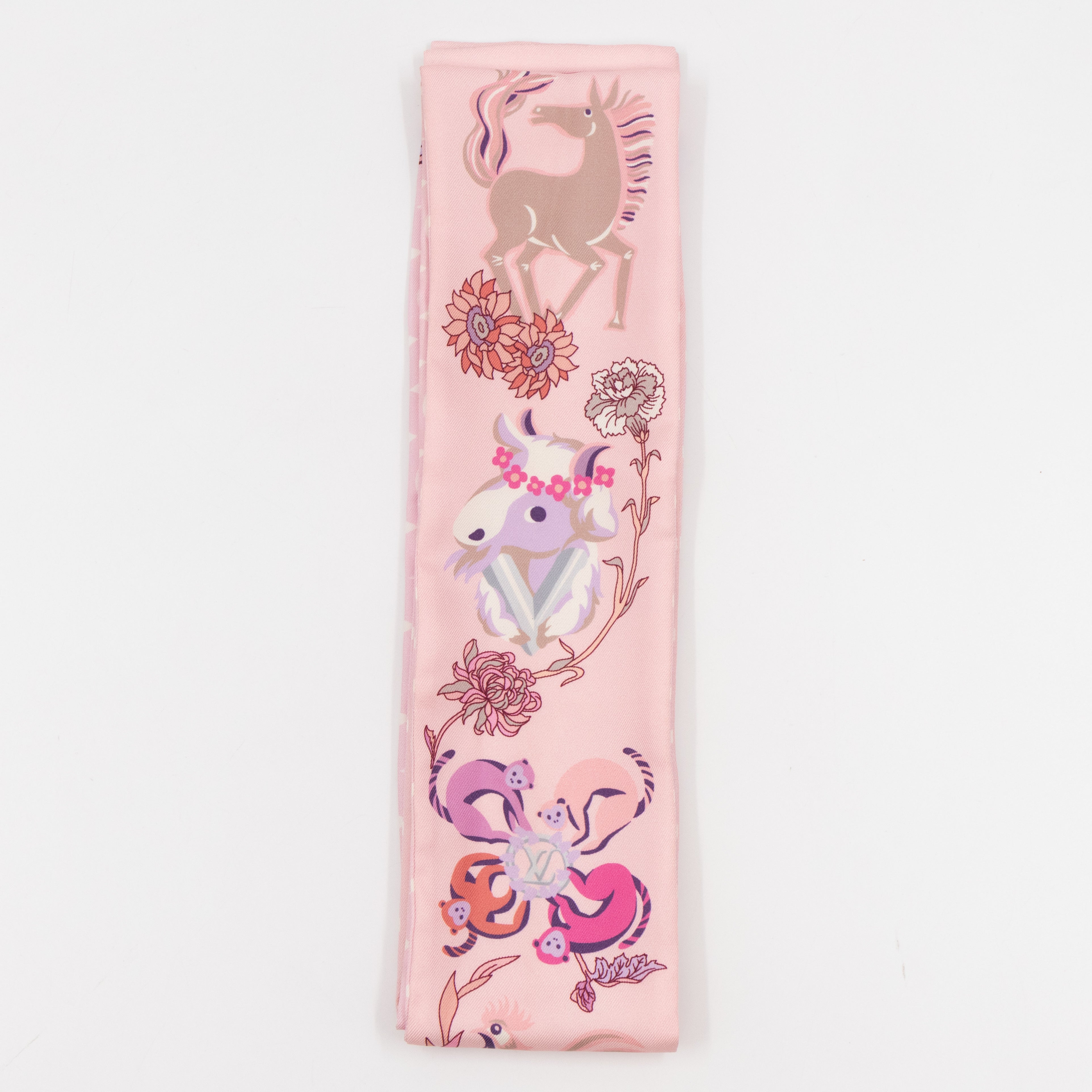 Superstition Bandeau Scarf Pink Silk