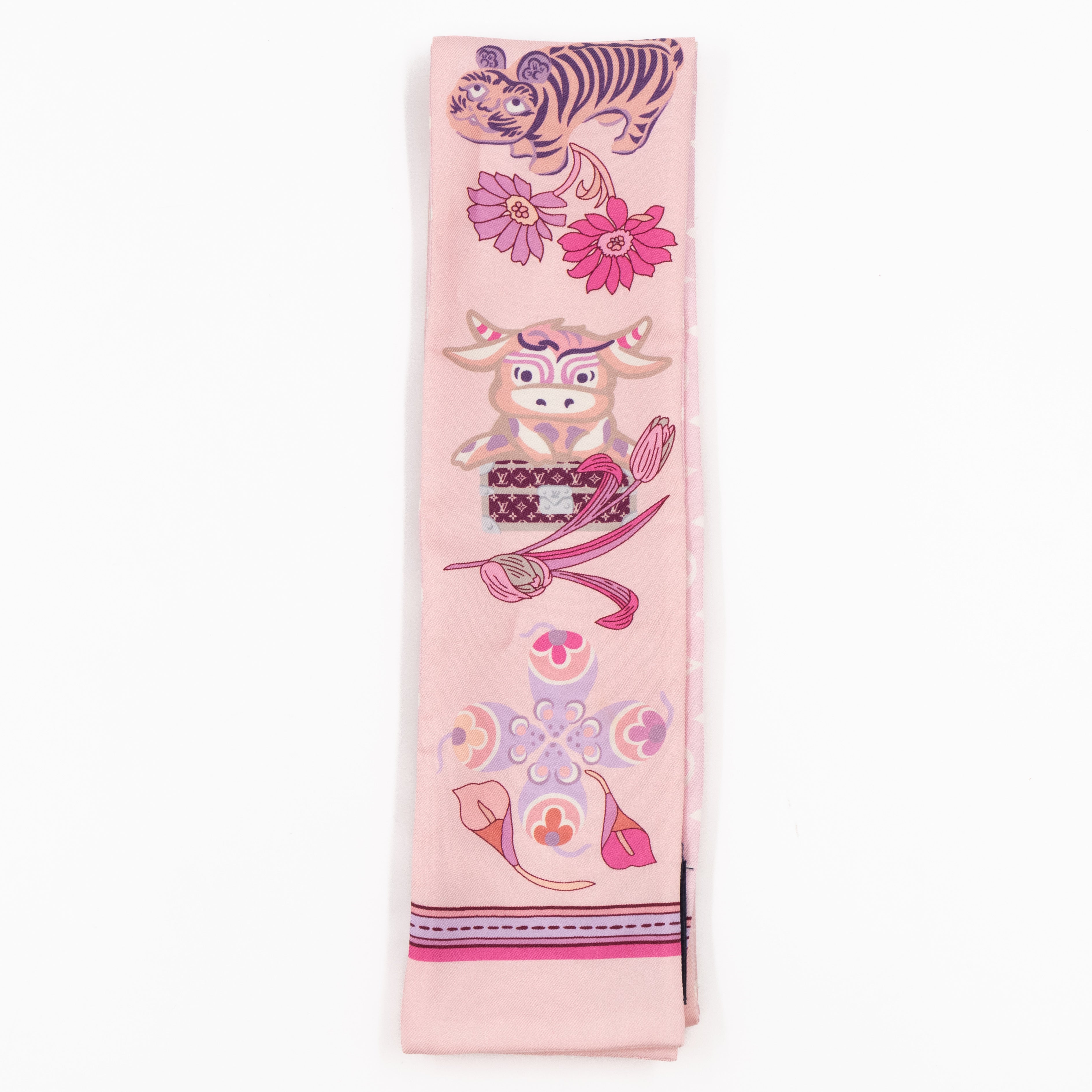 Superstition Bandeau Scarf Pink Silk