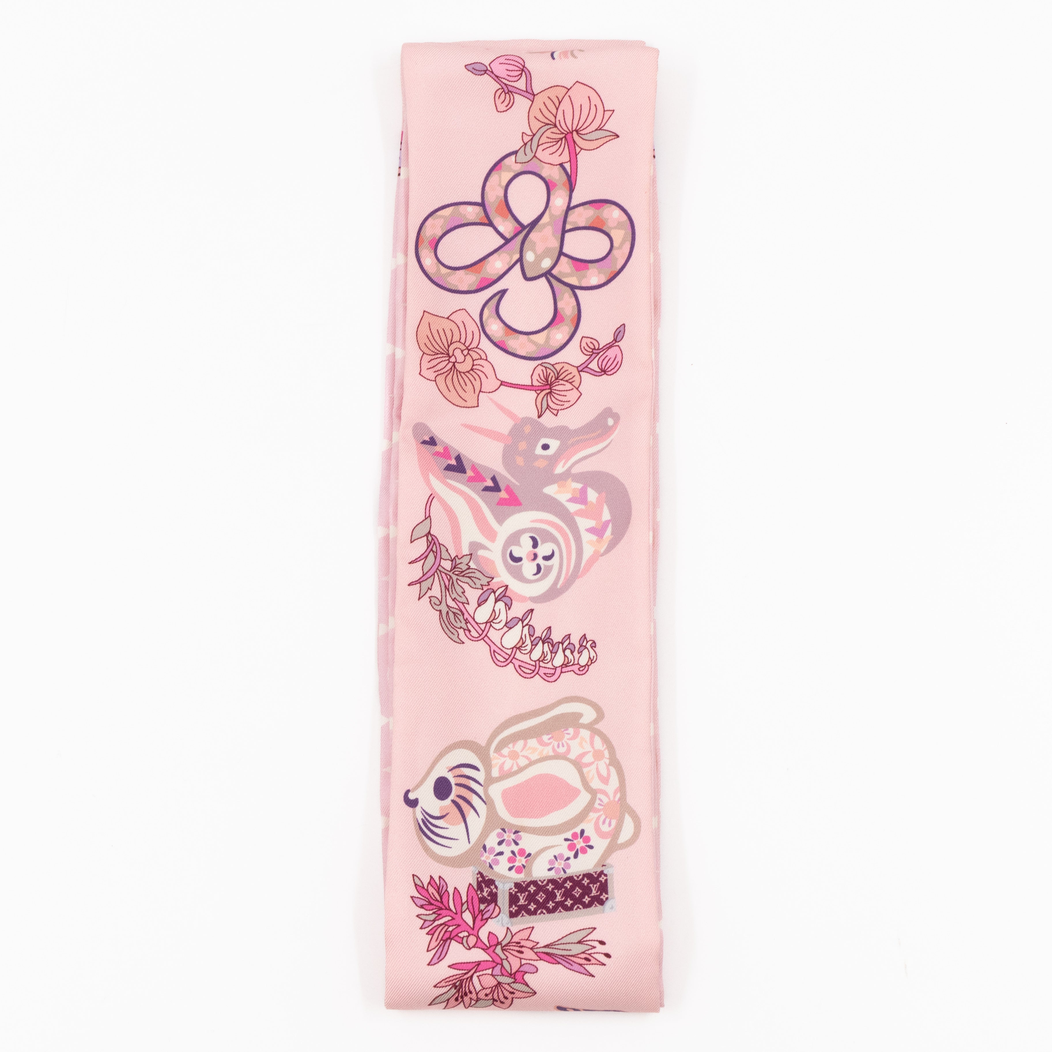 Superstition Bandeau Scarf Pink Silk