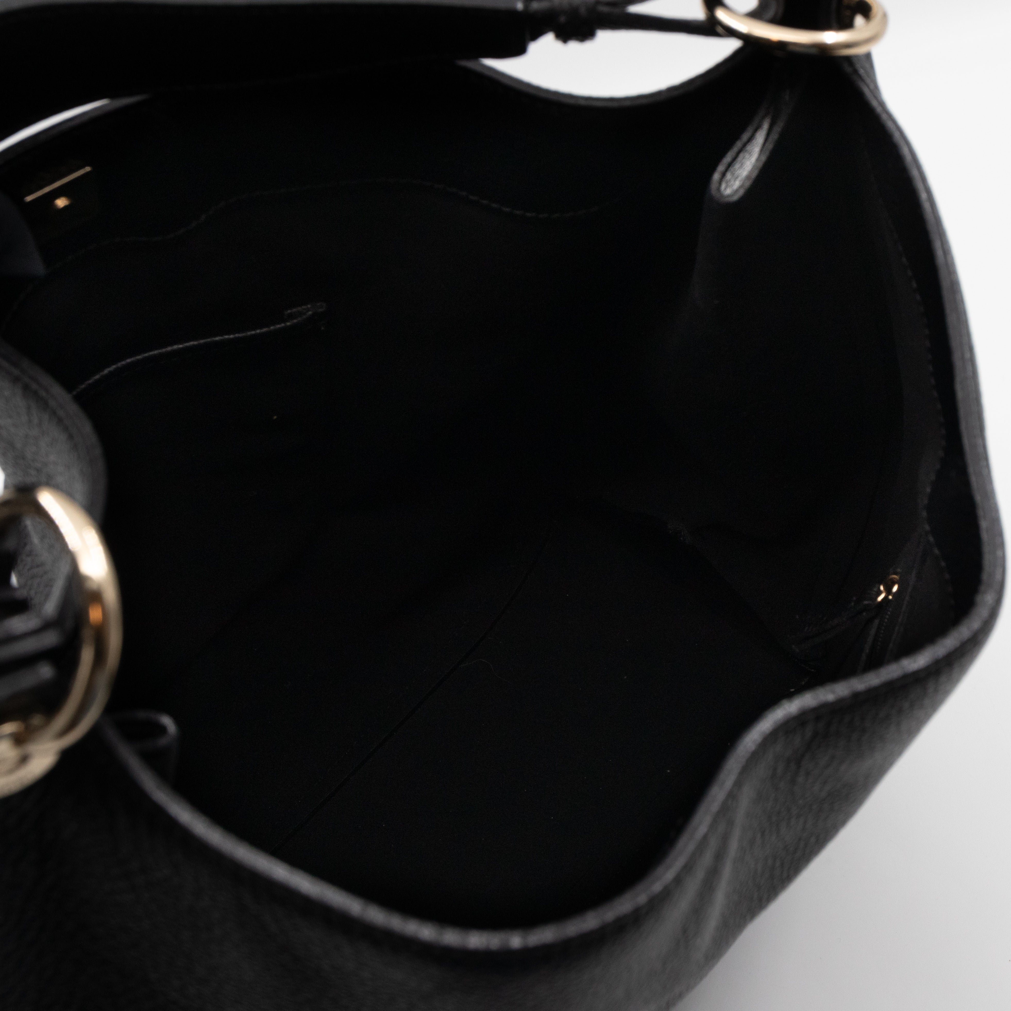 Freya Hobo Large Black Leather